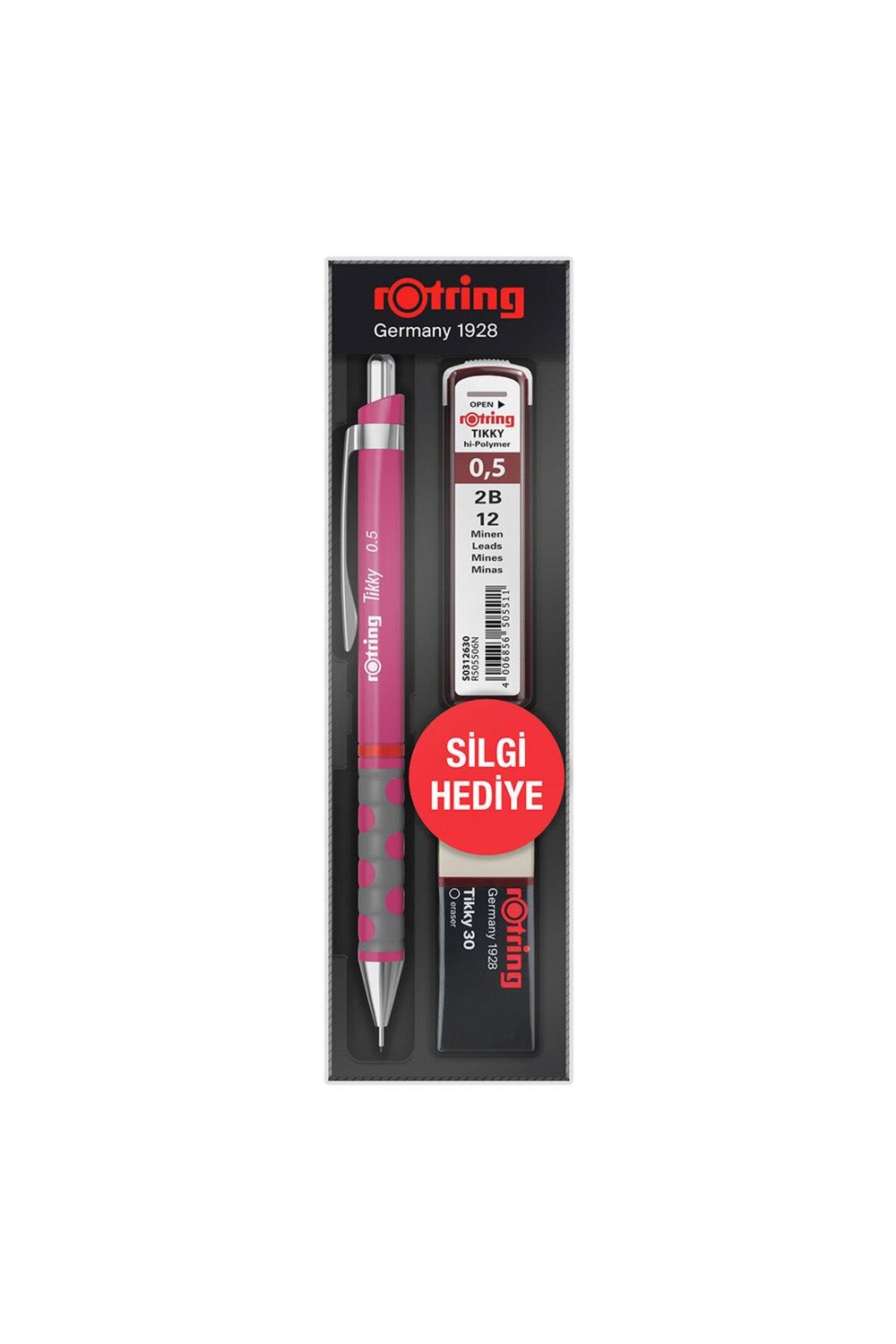 Tikky RD Mekanik Kurşun Kalem Seti 0.5mm Magenta RO-KK07-05-AHUDUDU