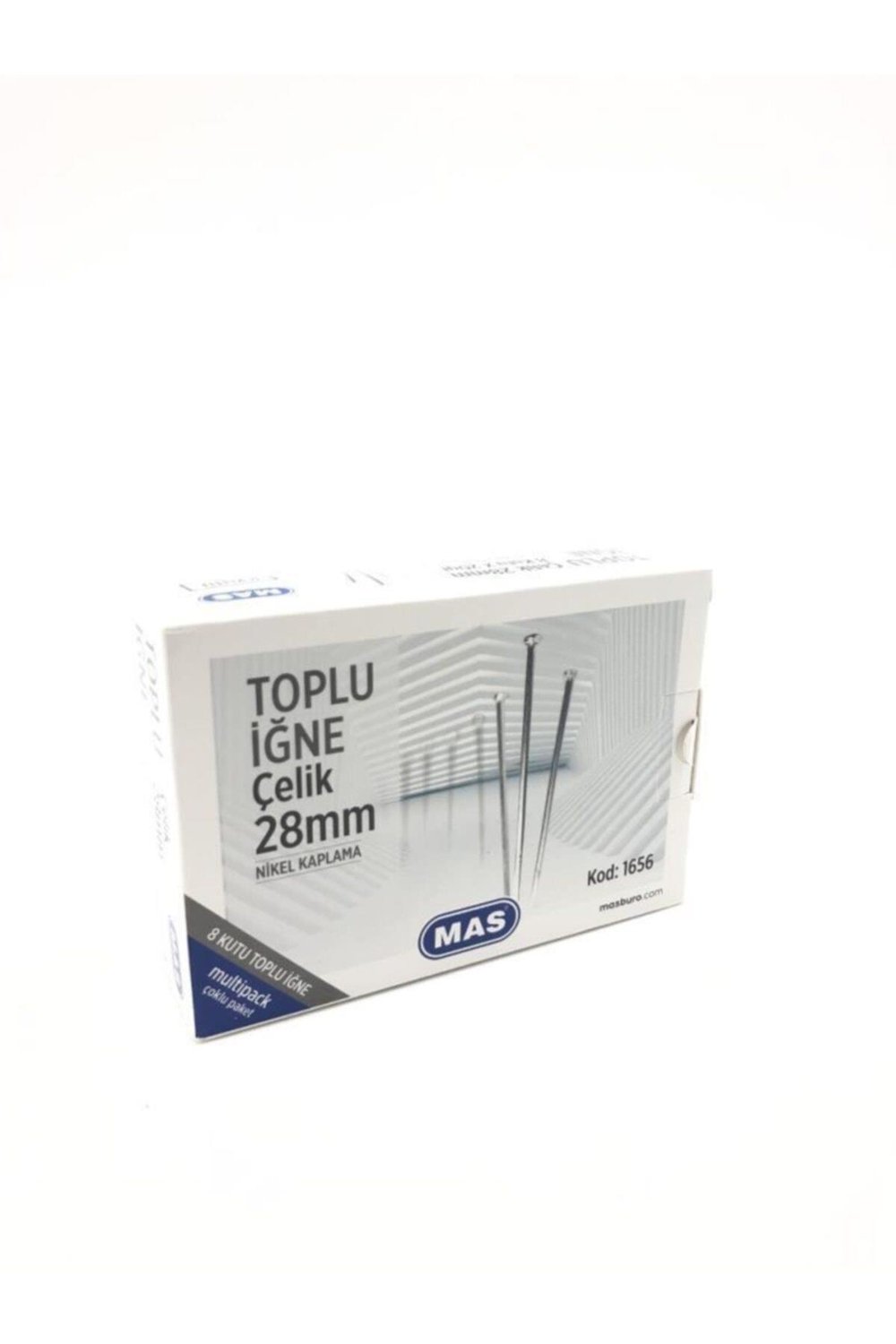 Toplu Iğne Çelik 28mm Nikel Kap. 1656 8'li Kutu