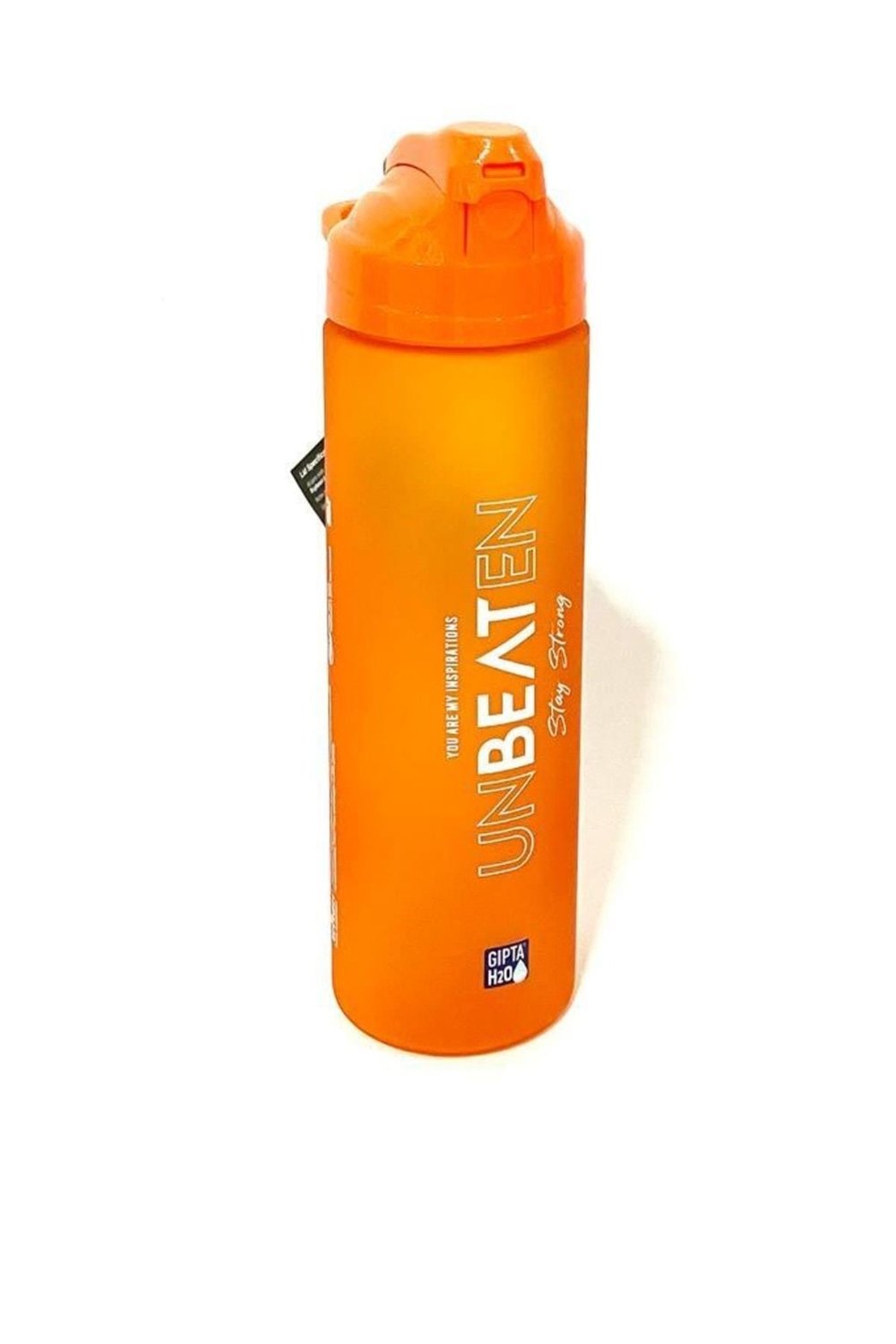 Turuncu Unbeaten Tritan Boyalı Desenli Pipetli Matara 600ml