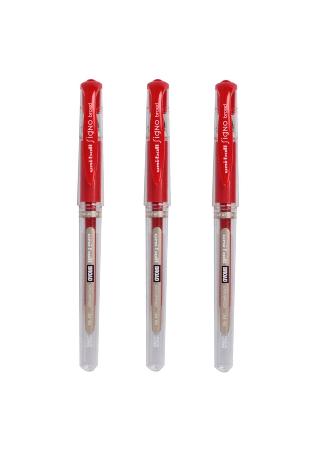 Um-153 Signo Broad 1.0 Kırmızı İmza Kalemi 3 Adet