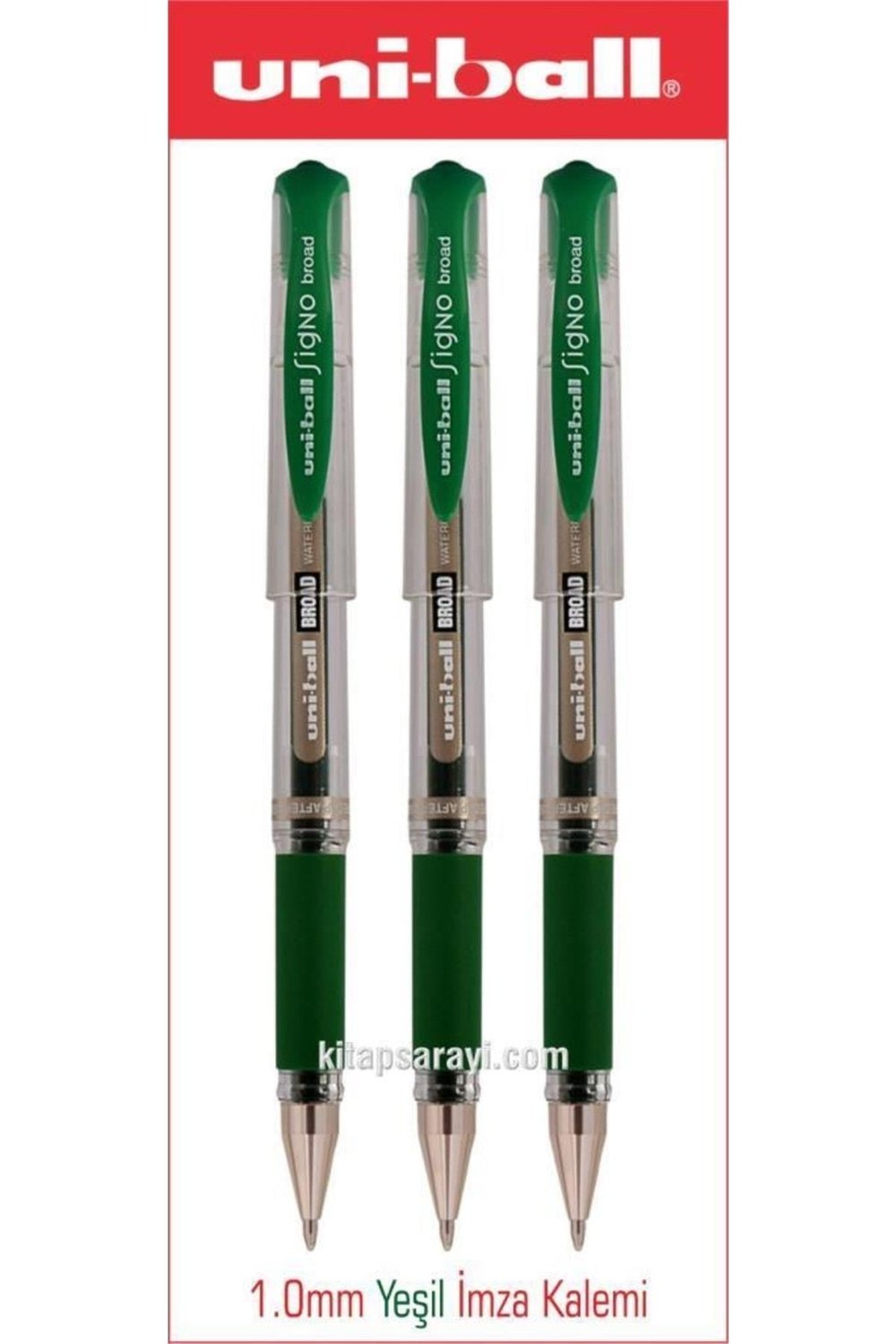 Uniball Signo Broad 1.0 Mm Yeşil Imza Kalemi 3 Adet Um-153