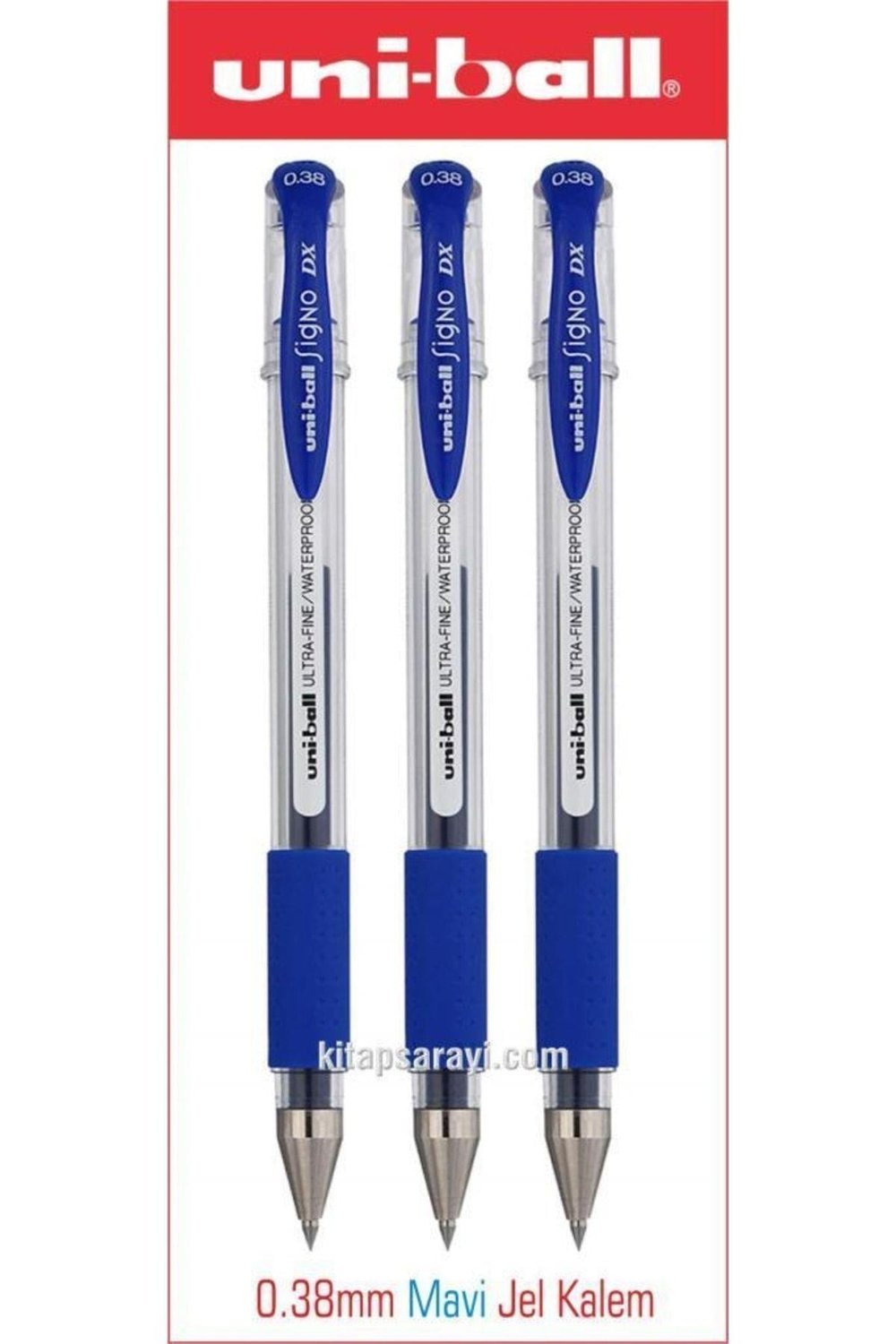 Uniball Signo Dx 0.38 Mm Mavi Jel Kalem 3 Adet