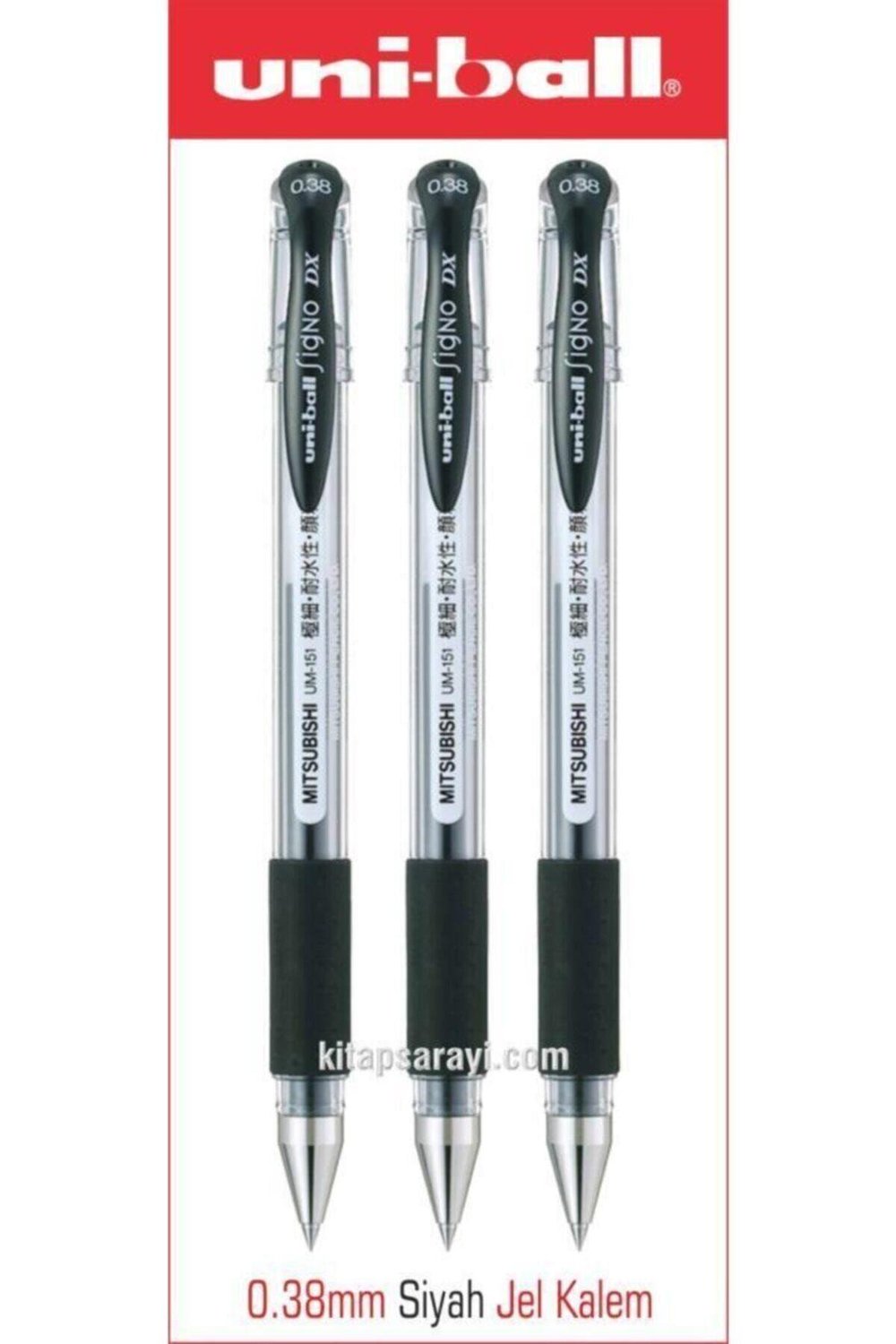 Uniball Signo Dx 0.38 Mm Siyah Jel Kalem 3 Adet