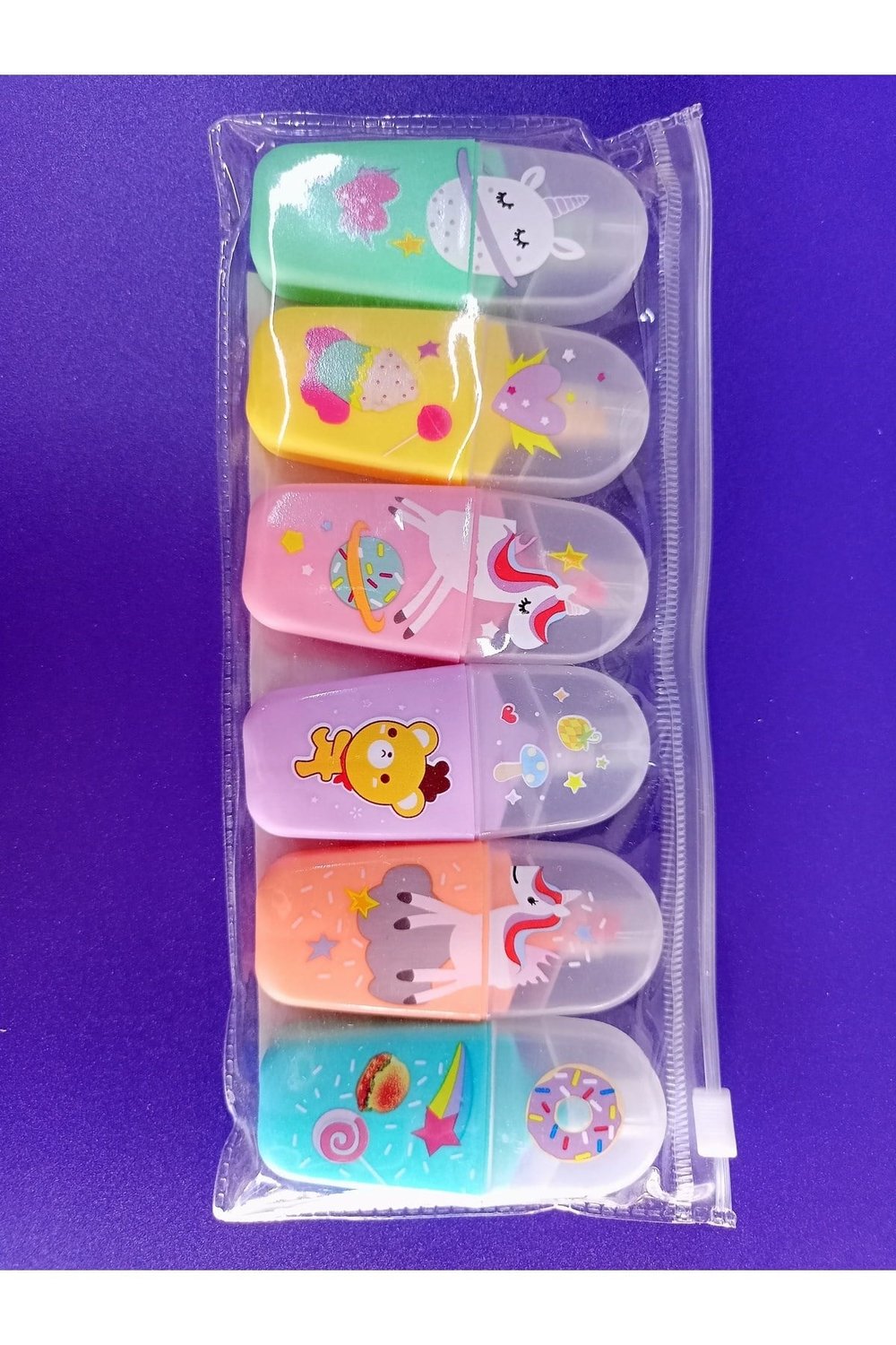 Unicorn Fosforlu Kalem Mini 6 Lı