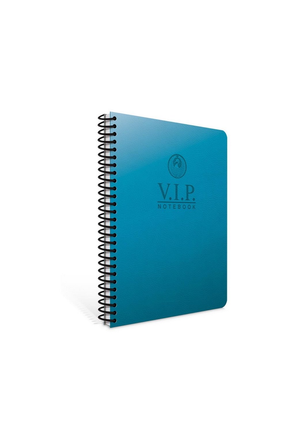 Vip A4 140 Yaprak Deri Kapak Spiralli Defter (1080) Çizgili Turkuaz