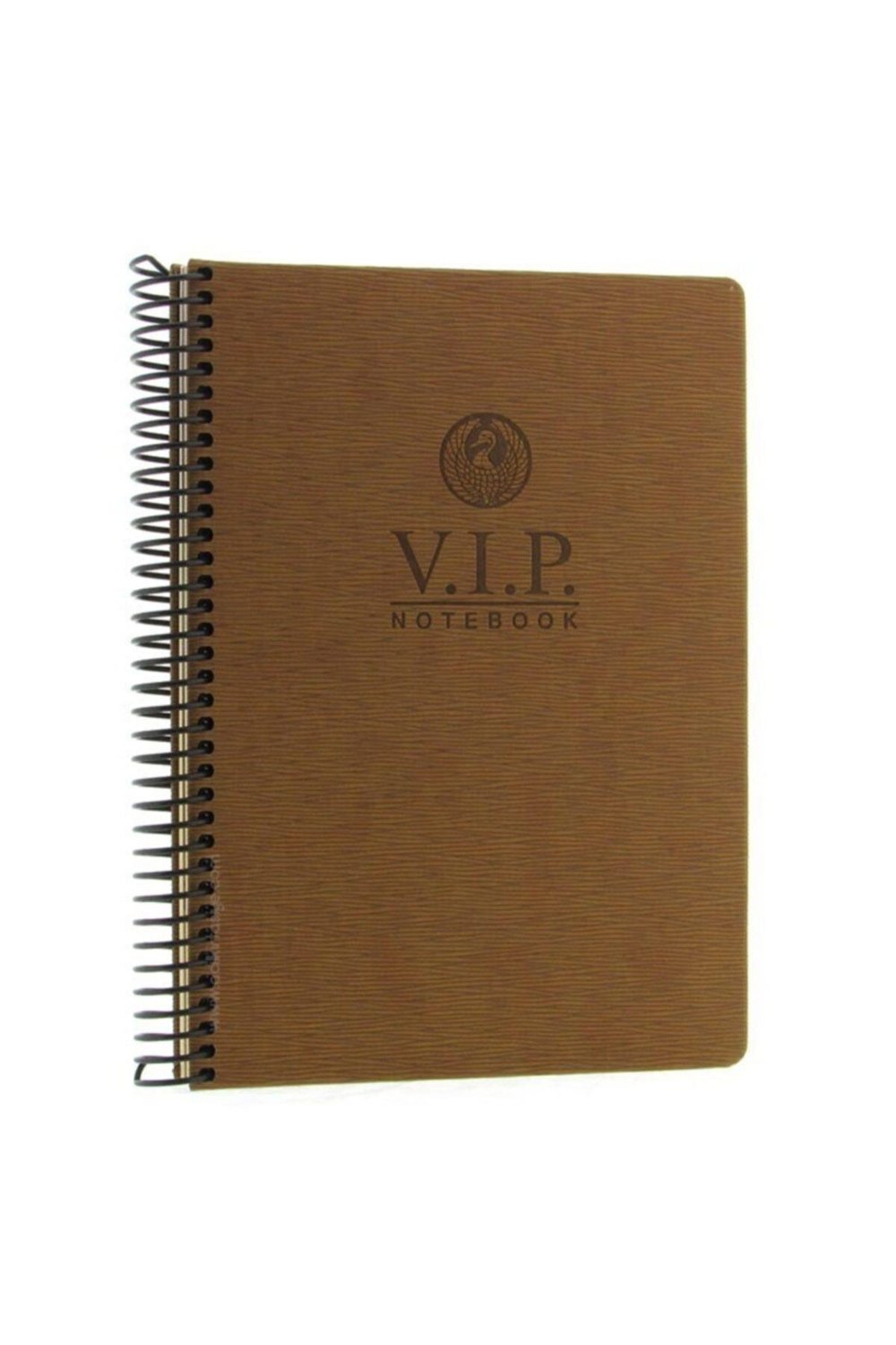 Vip Kahverengi Spiralli Sert Kapak 140 Yaprak 17x24 Çizgili Defter