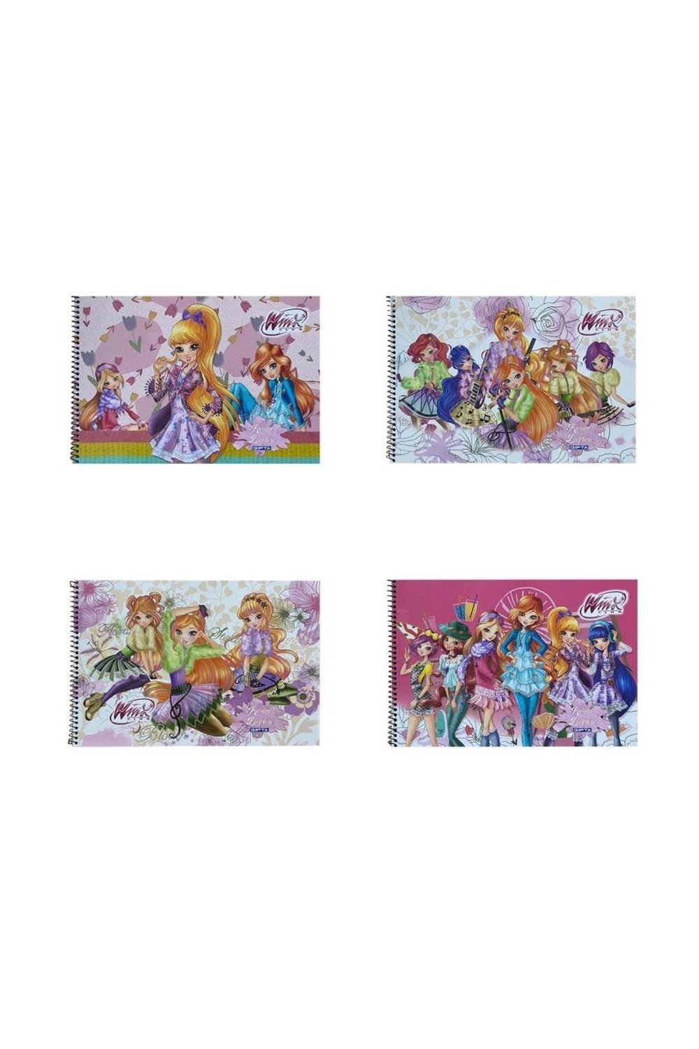 Winx 17x24 Spiralli Resim Defteri 15 Yp 4'lü