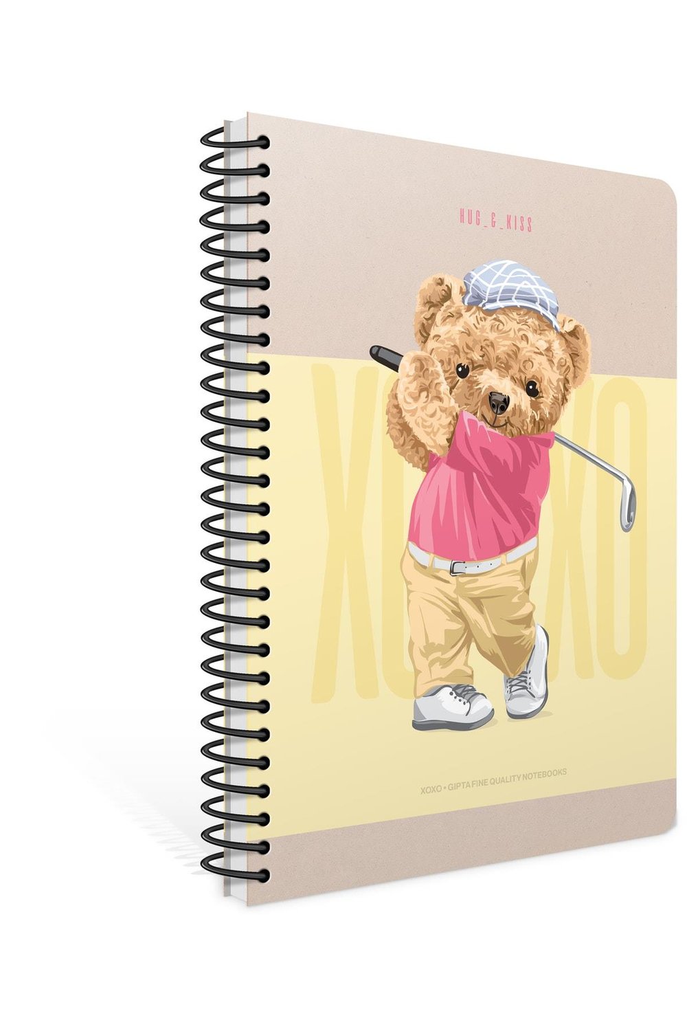 Xoxo 17x24 Spiralli Çizgili Sert Kapak Defter 120 Yaprak