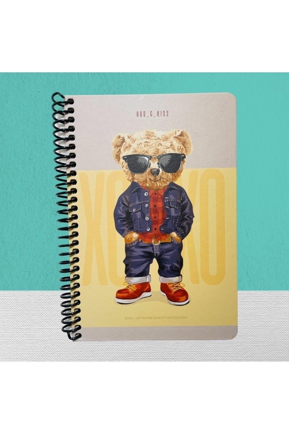 Xoxo Spiralli Sert Kpk. Defter 17x24 120 Yp. Kareli
