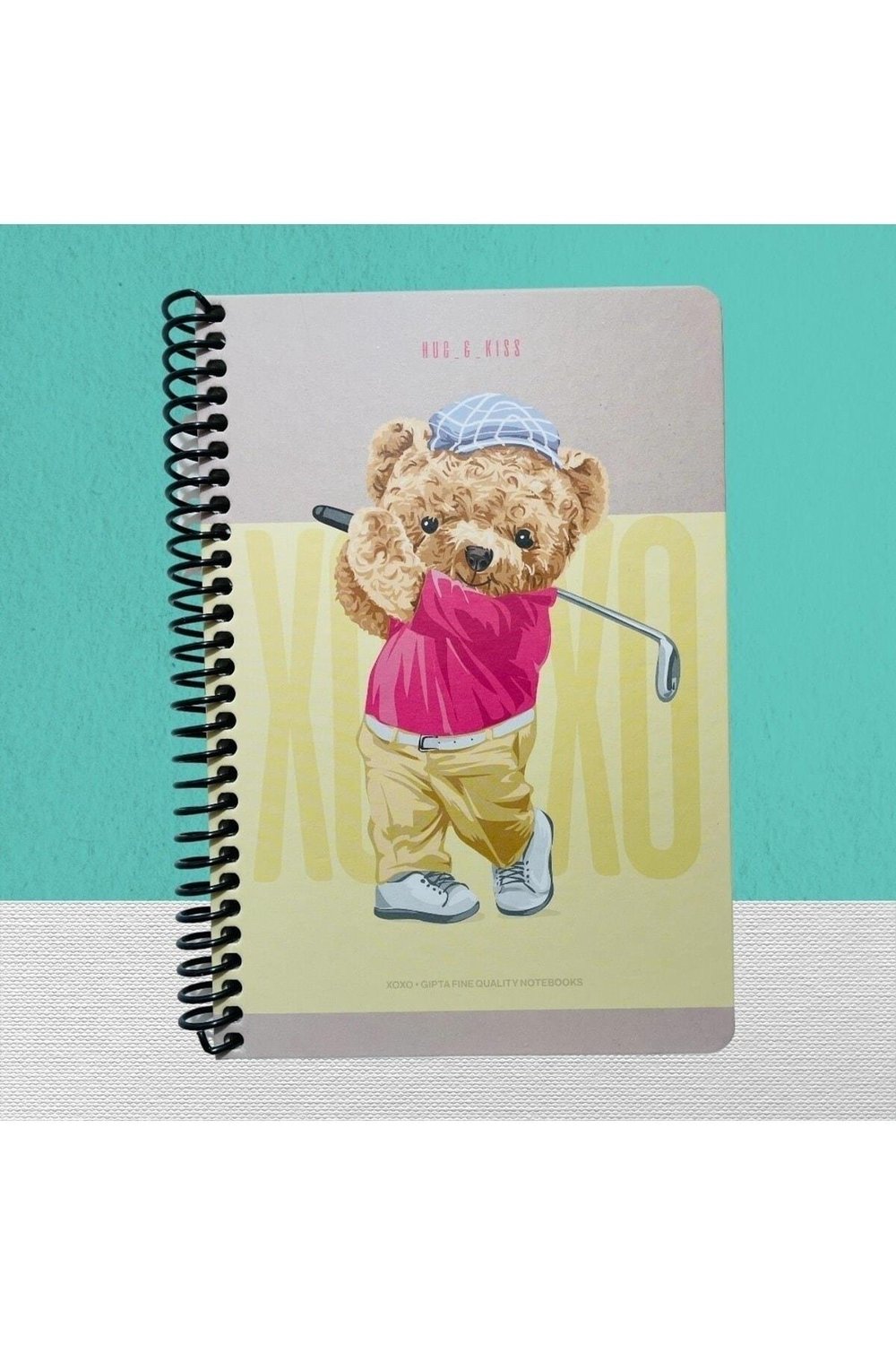 Xoxo Spiralli Sert Kpk. Defter 17x24 120 Yp. Kareli