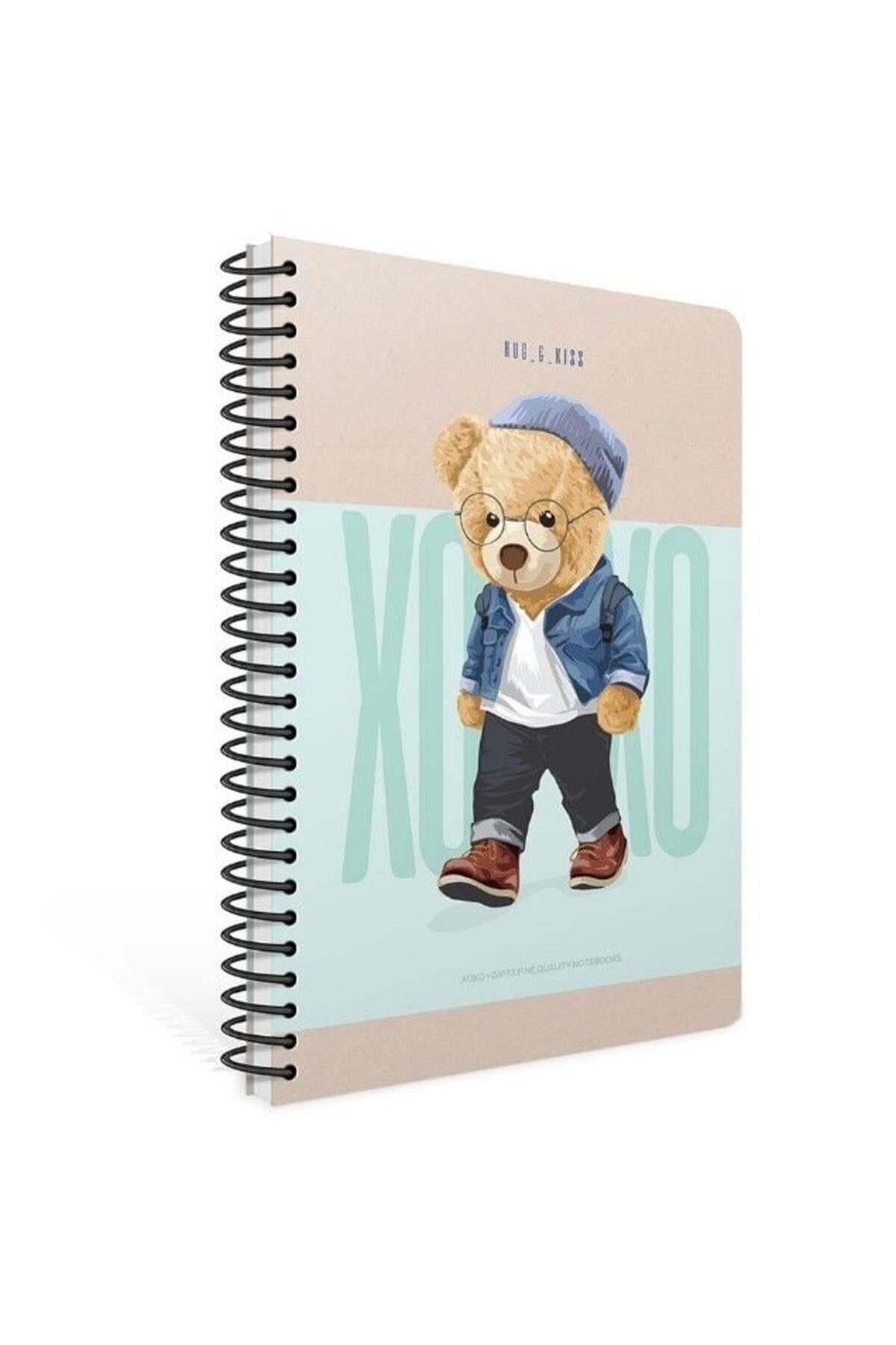 Xoxo Spiralli Turkuaz Sert Kapak 120 Yaprak 17*24 Çizgili Defter