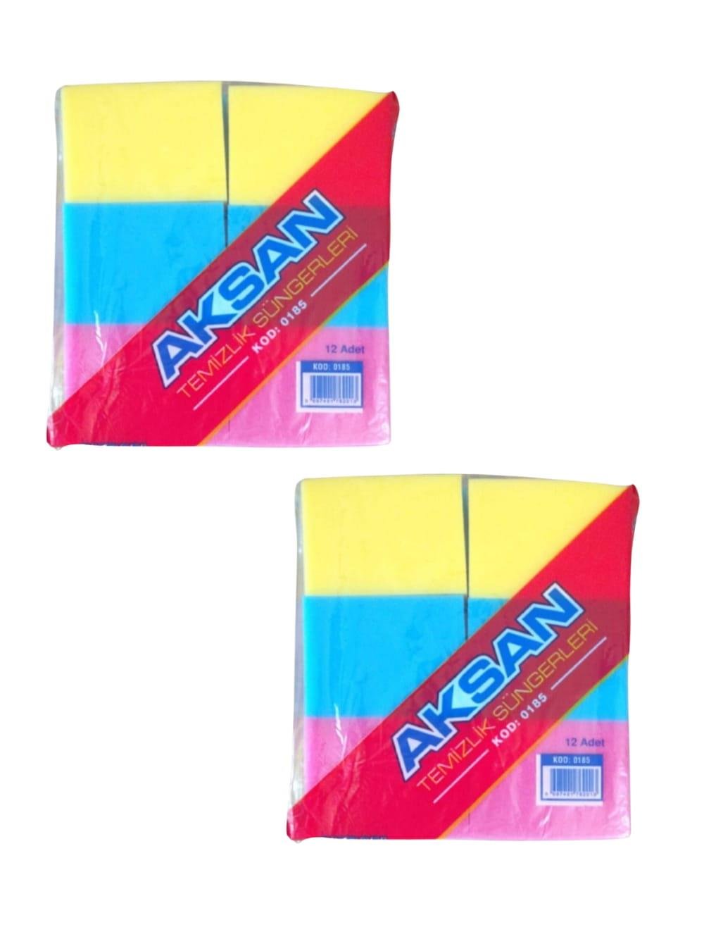 Renkli araç temizlik süngeri 24 adet