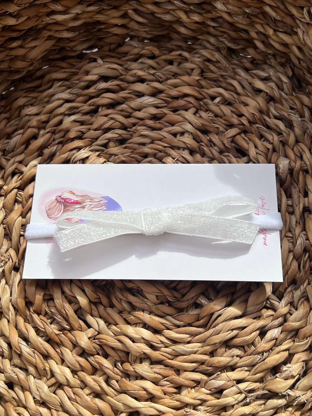 Beyaz Simli Fiyonk Bandana