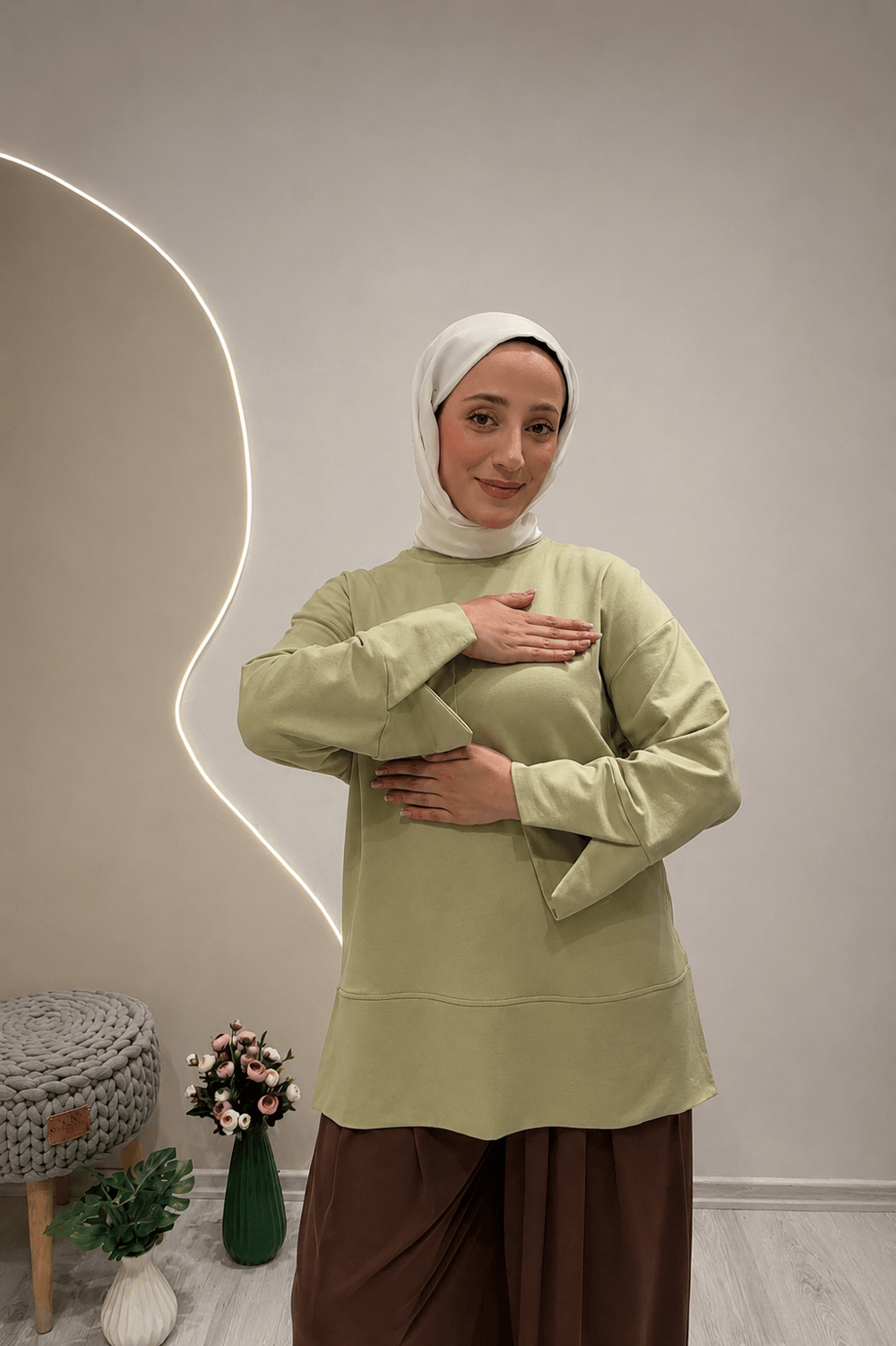 BASIC SWEAT Yeşil