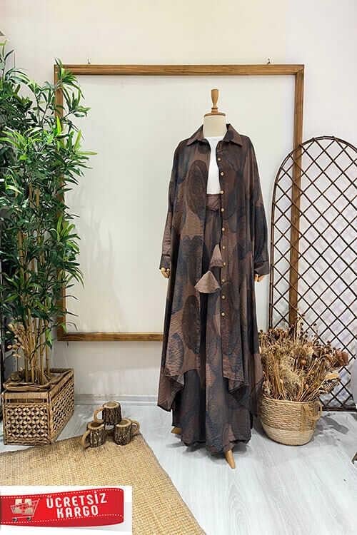 CİRCLE PANTOLON TAKIM Kahve
