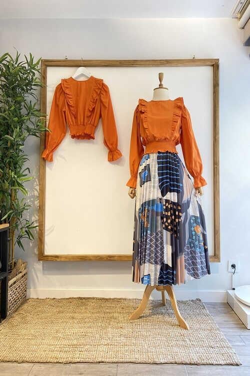 Fırfırlı Koton Crop