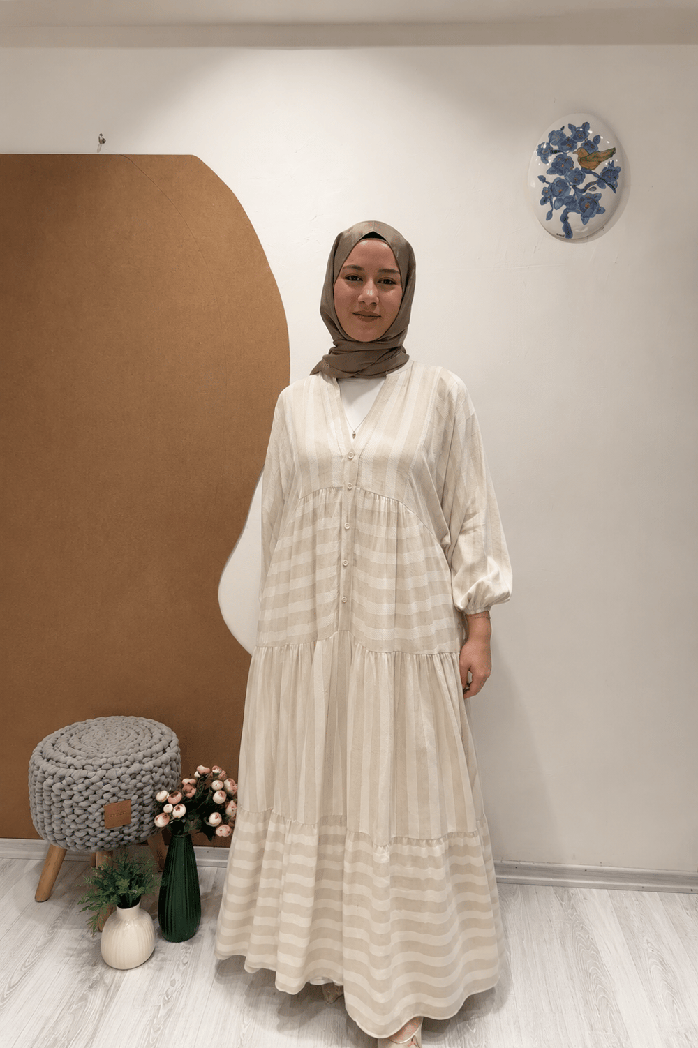 KETEN ÇİZGİLİ KATLEYA Taş