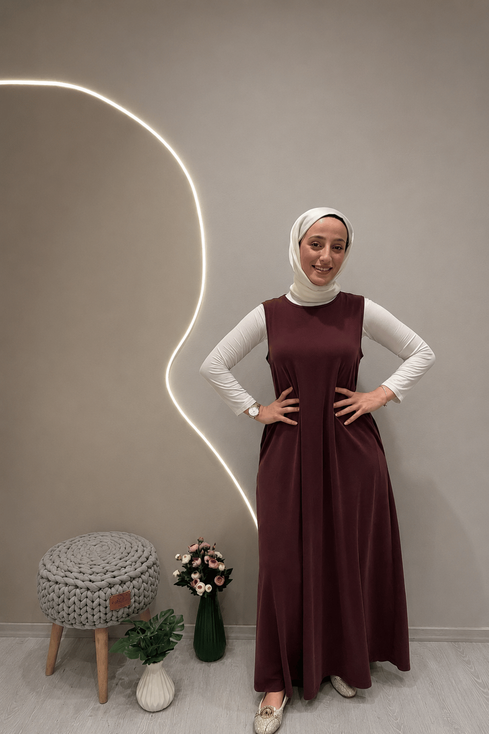 MASSMO ELBİSE Mürdüm