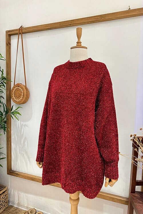 SİMLİ KAZAK Kırmızı