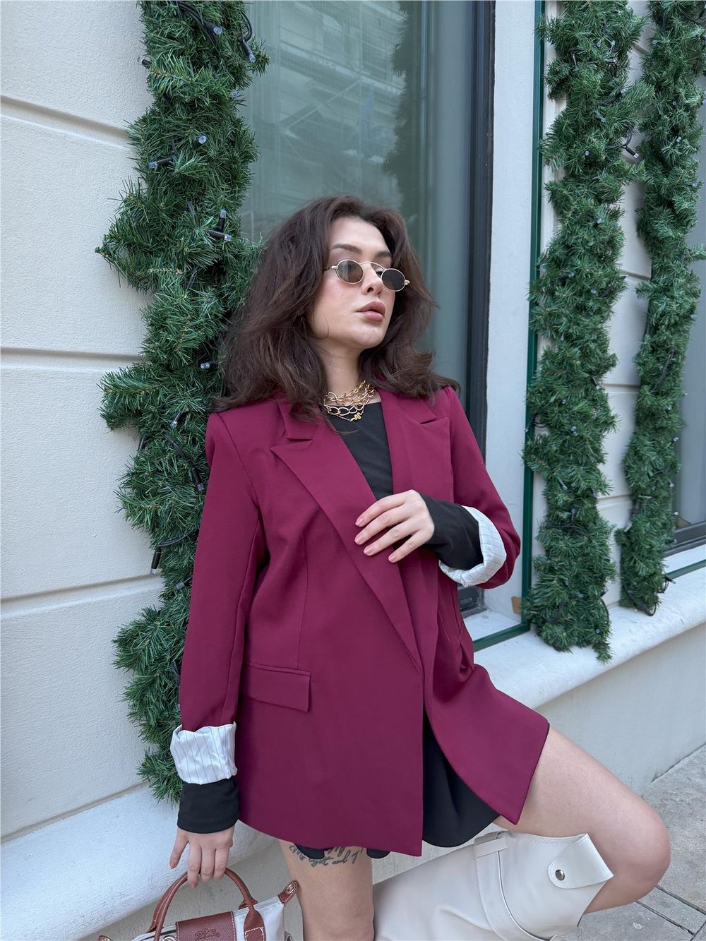 3049 Ceket Bordo