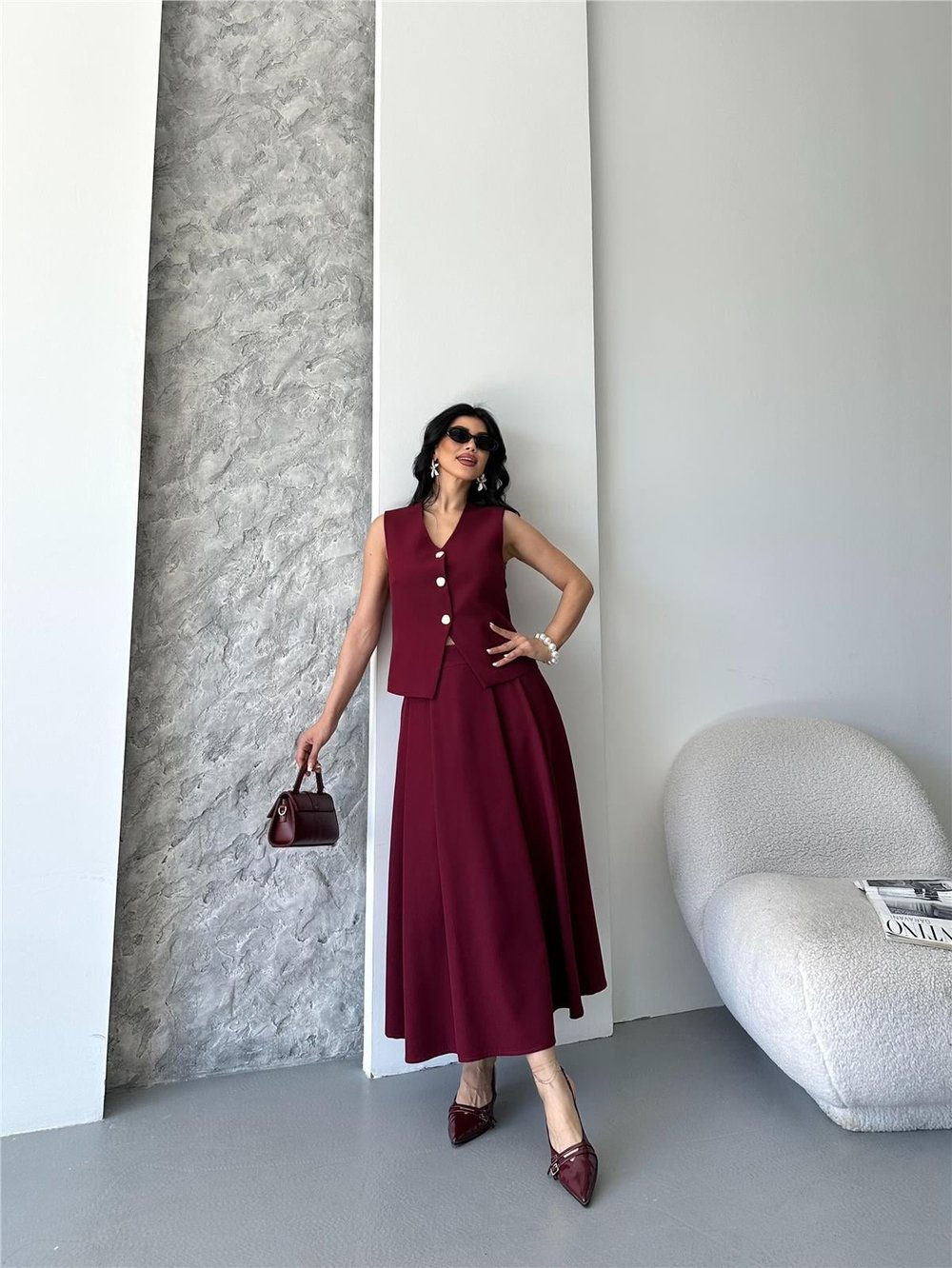 3124 Takım Bordo