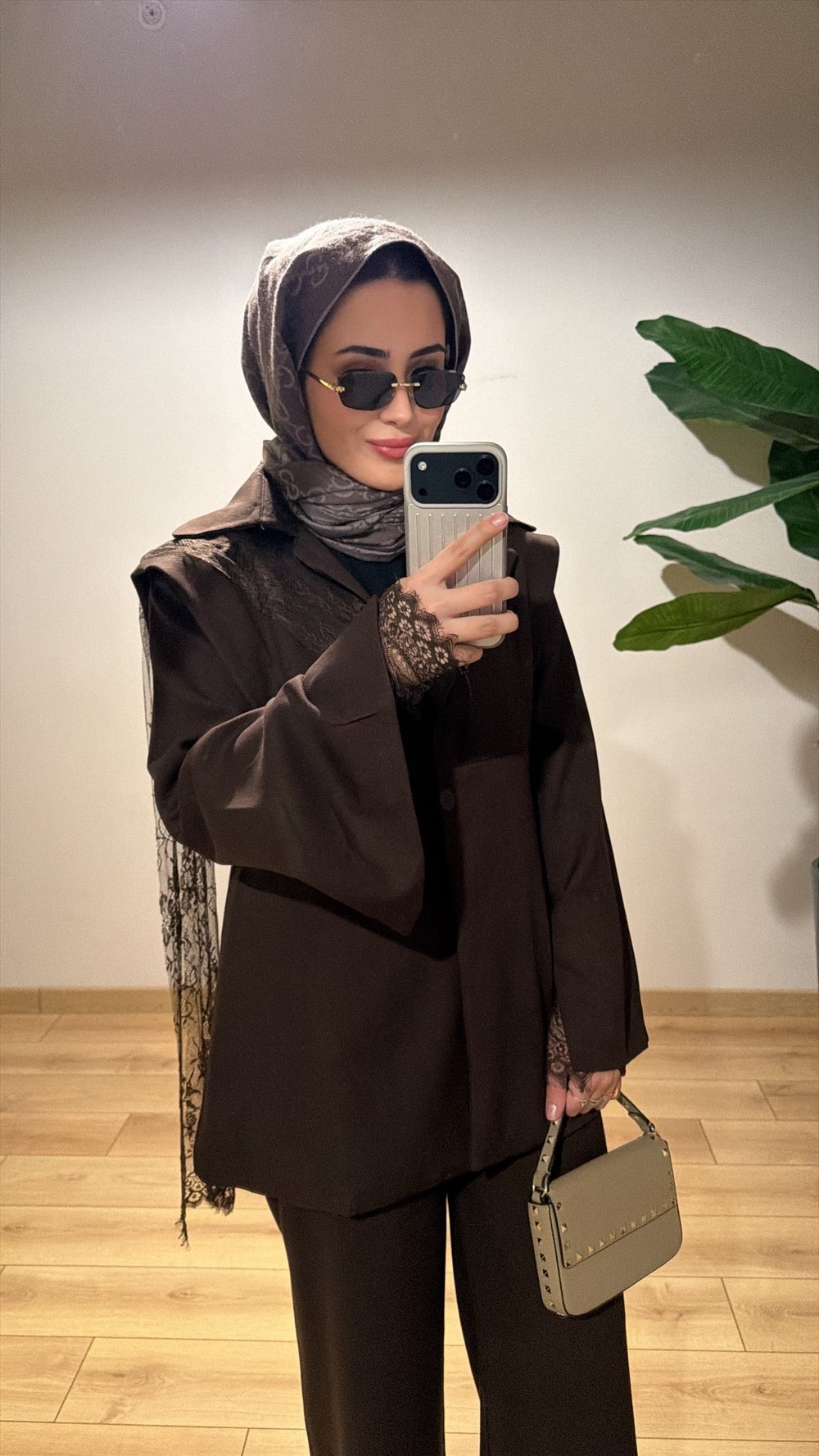 Dantel Detaylı Blazer Set