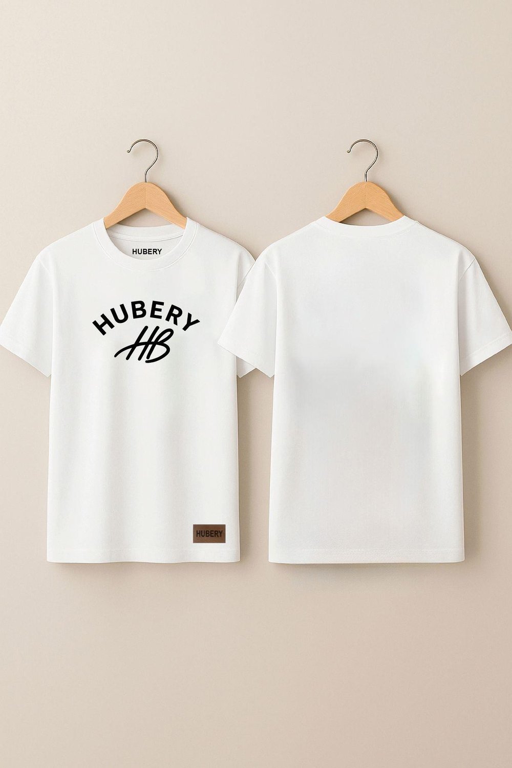 ERKEK TİŞÖRT %100 Pamuk Baskılı – HUBERY HB Logo Desenli