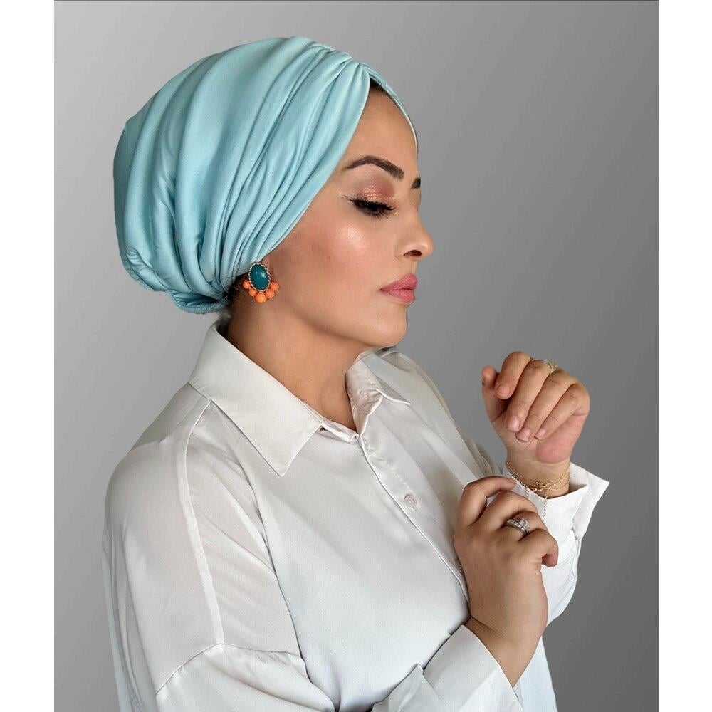 Bebe mavi drape dolgulu bone
