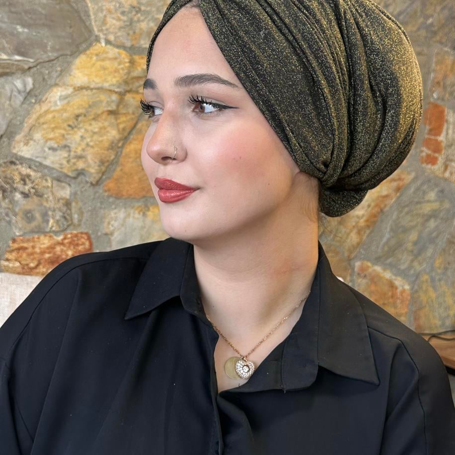 Haki simli düğüm dolgulu bone