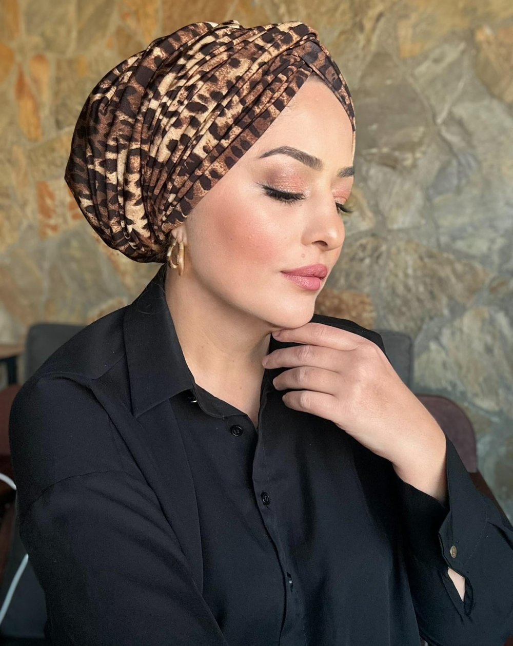LEOPAR DRAPE DOLGULU BONE