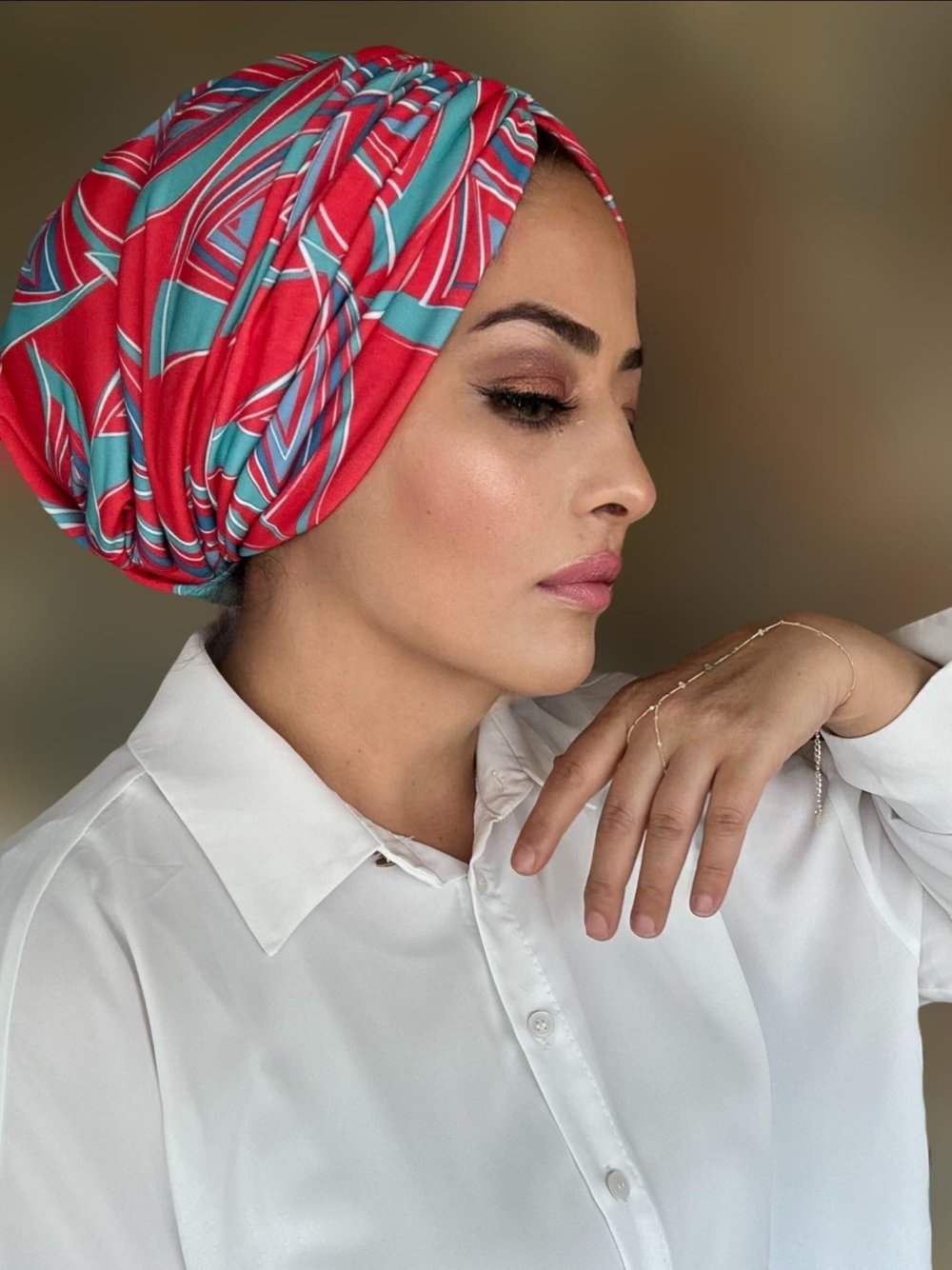 MERCAN DESENLİ DRAPE DOLGULU BONE