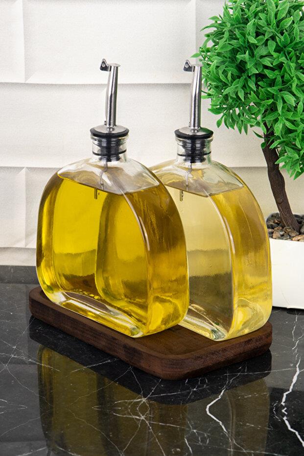Cam Yağdanlık 500ml Silver Kapak