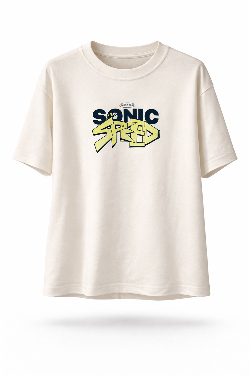 Sonic Kremrengi Erkek Çocuk Tişört