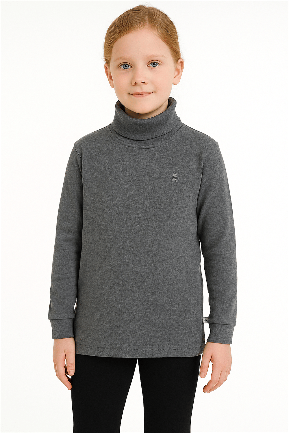 Gri Boğazlı Unisex Tişört