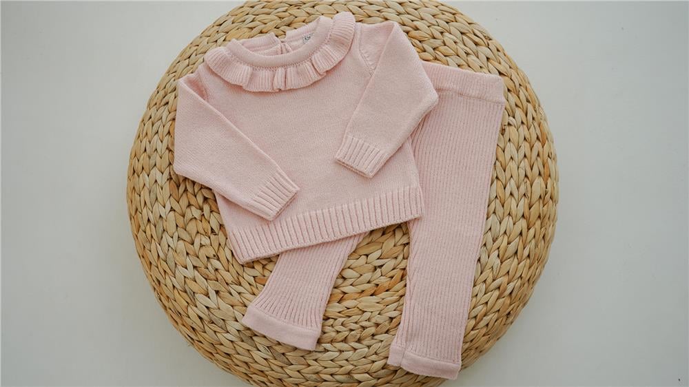 Soft Pembe Kazaklı Kız Bebek Takım