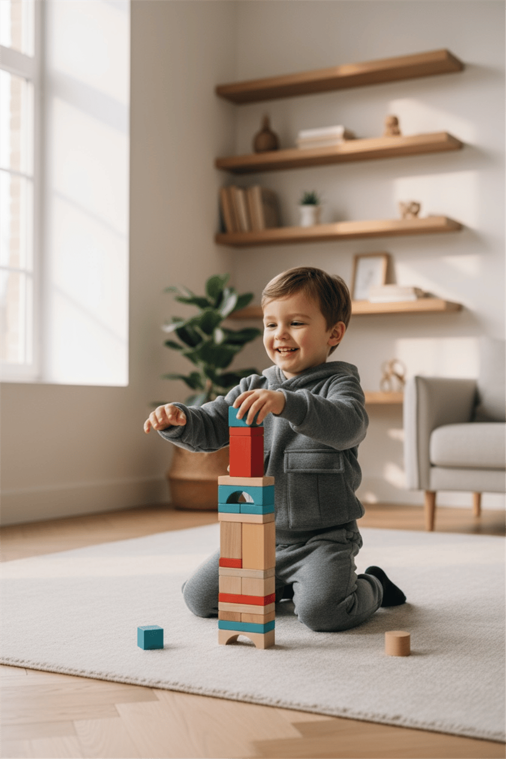 Koyu Gri Kapüşonlu Unisex Şardonlu Takım