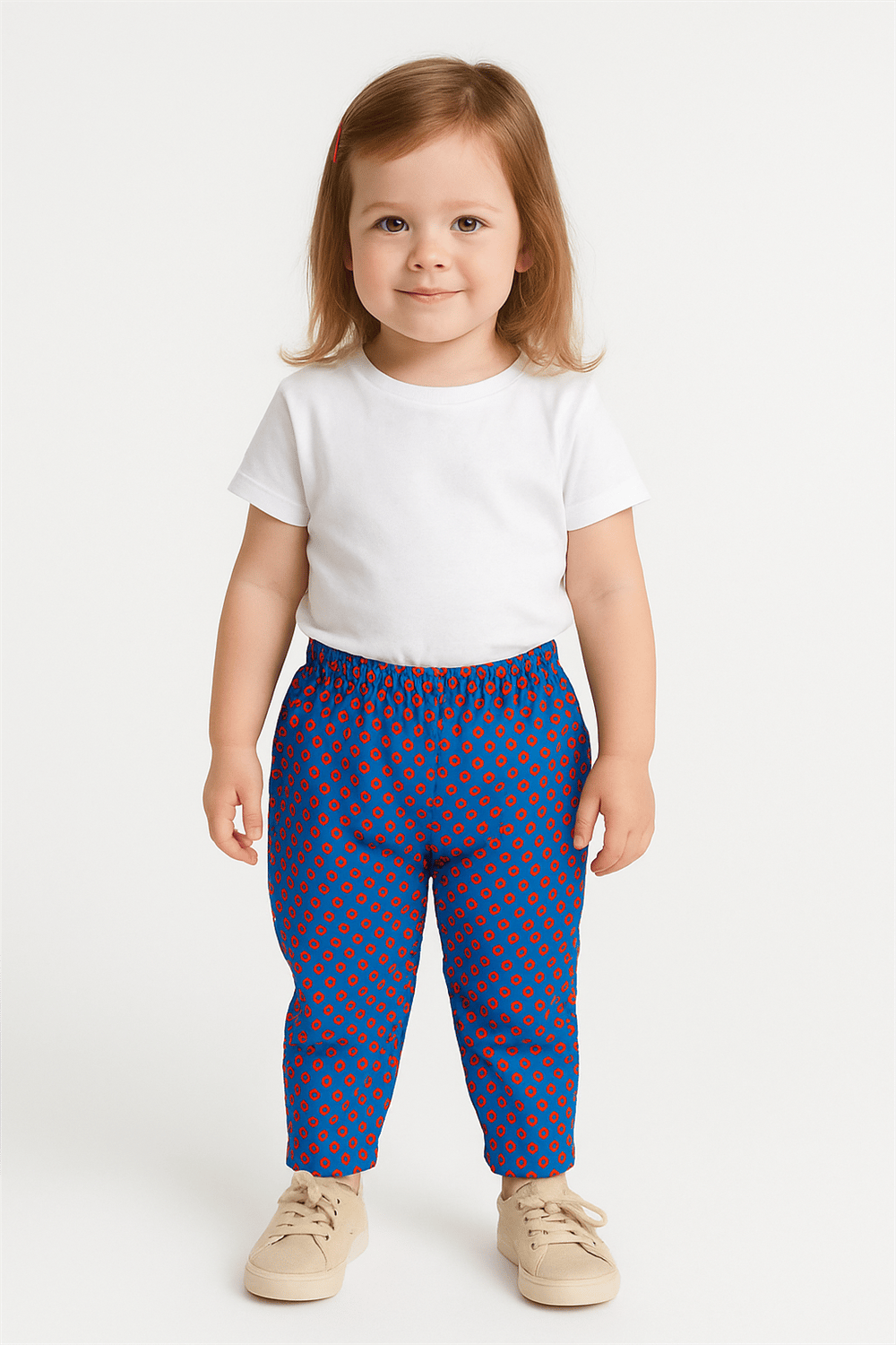 Poplin Kumaş Çiçekli Şalvar Pantolon