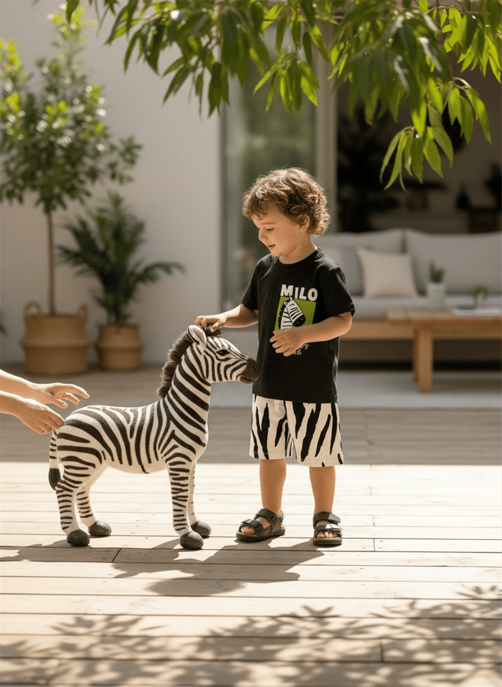 Milo Zebra Baskılı Erkek Çocuk Takım