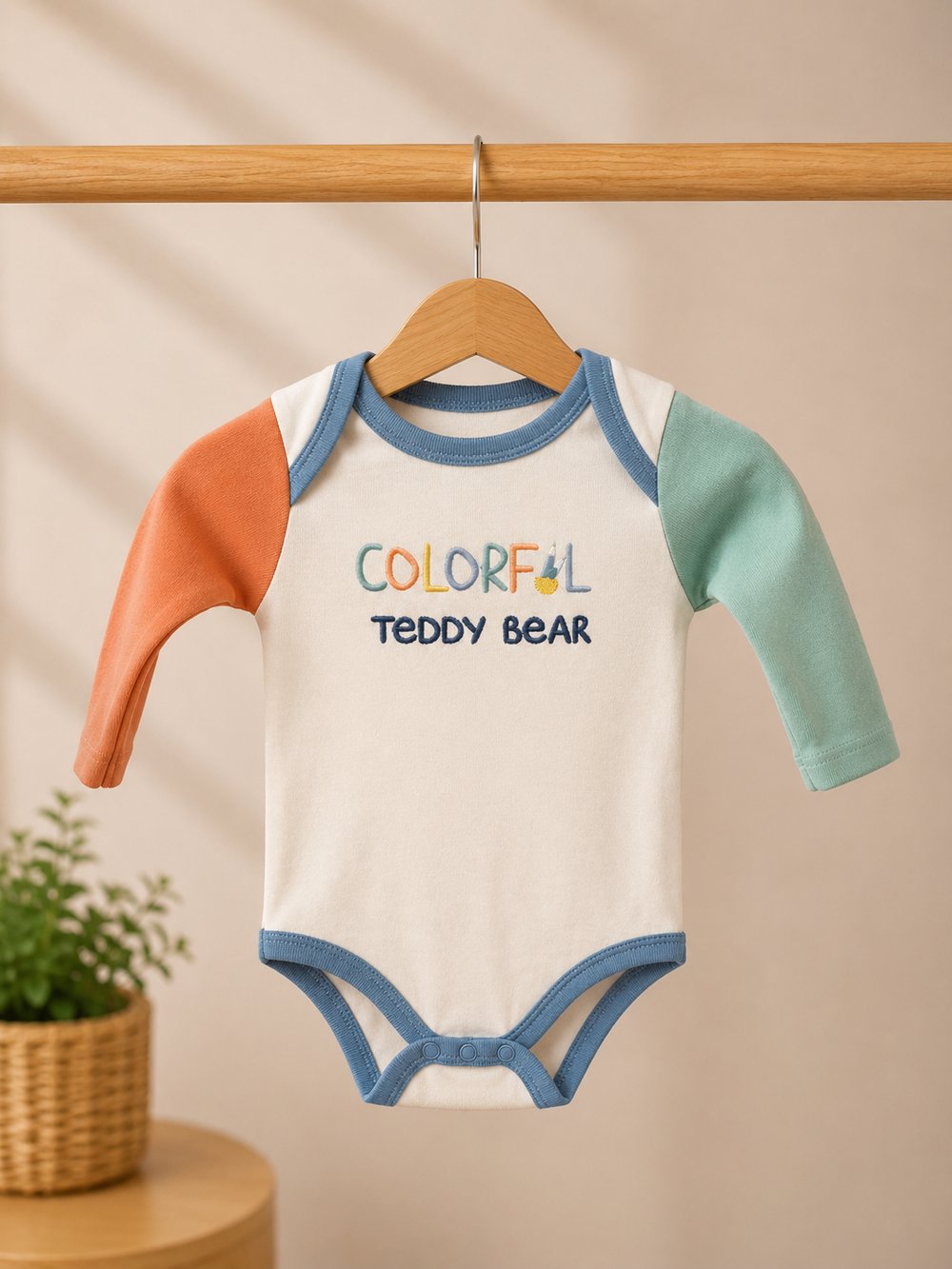 Colorful Teddy Bear Erkek Bebek Zıbın