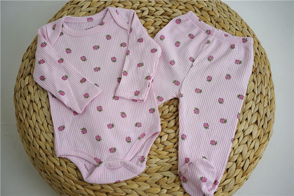 Pembe Ahududulu Kız Bebek Takım