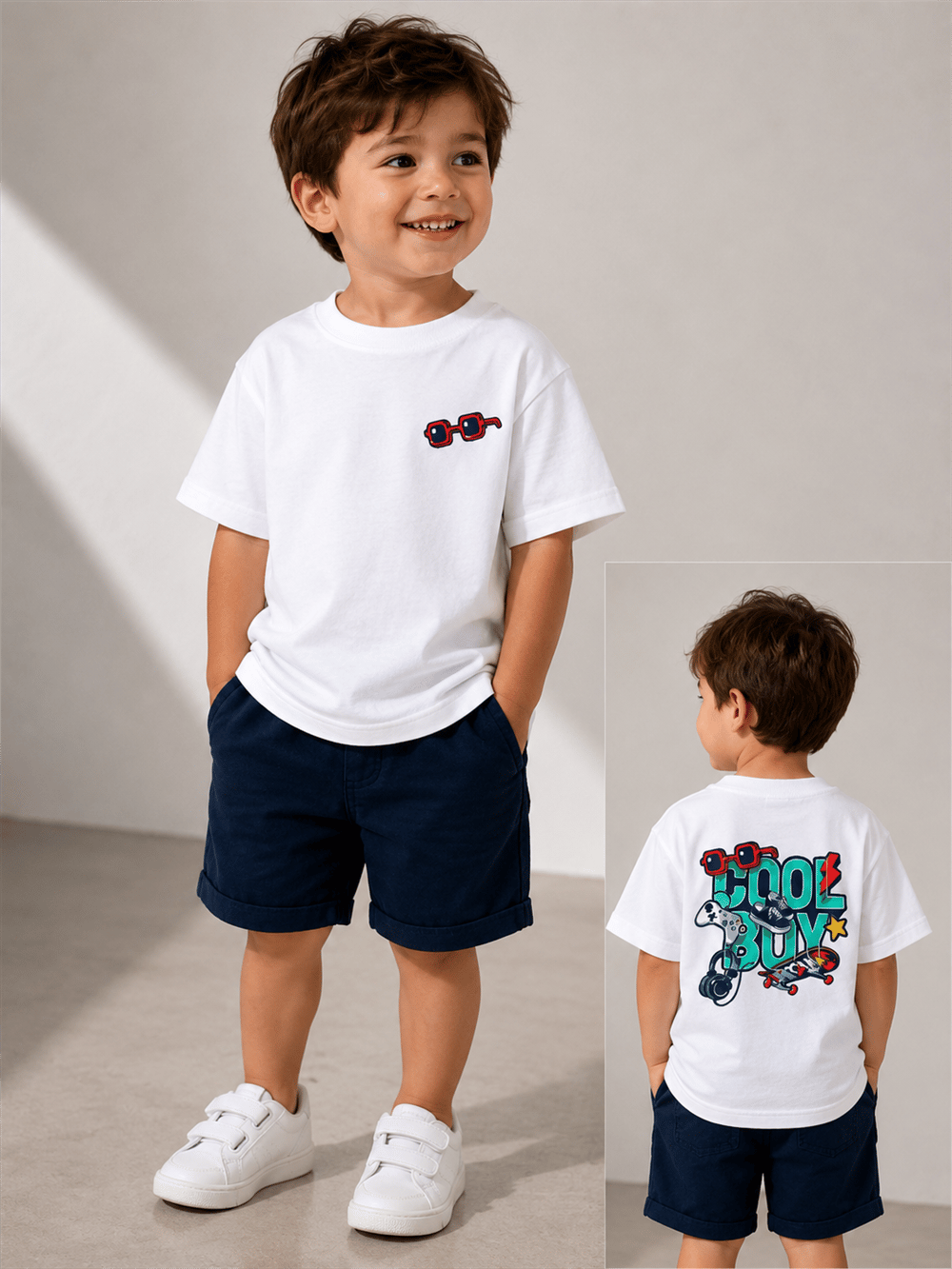 Erkek Çocuk Cool Boy Baskılı Tişört
