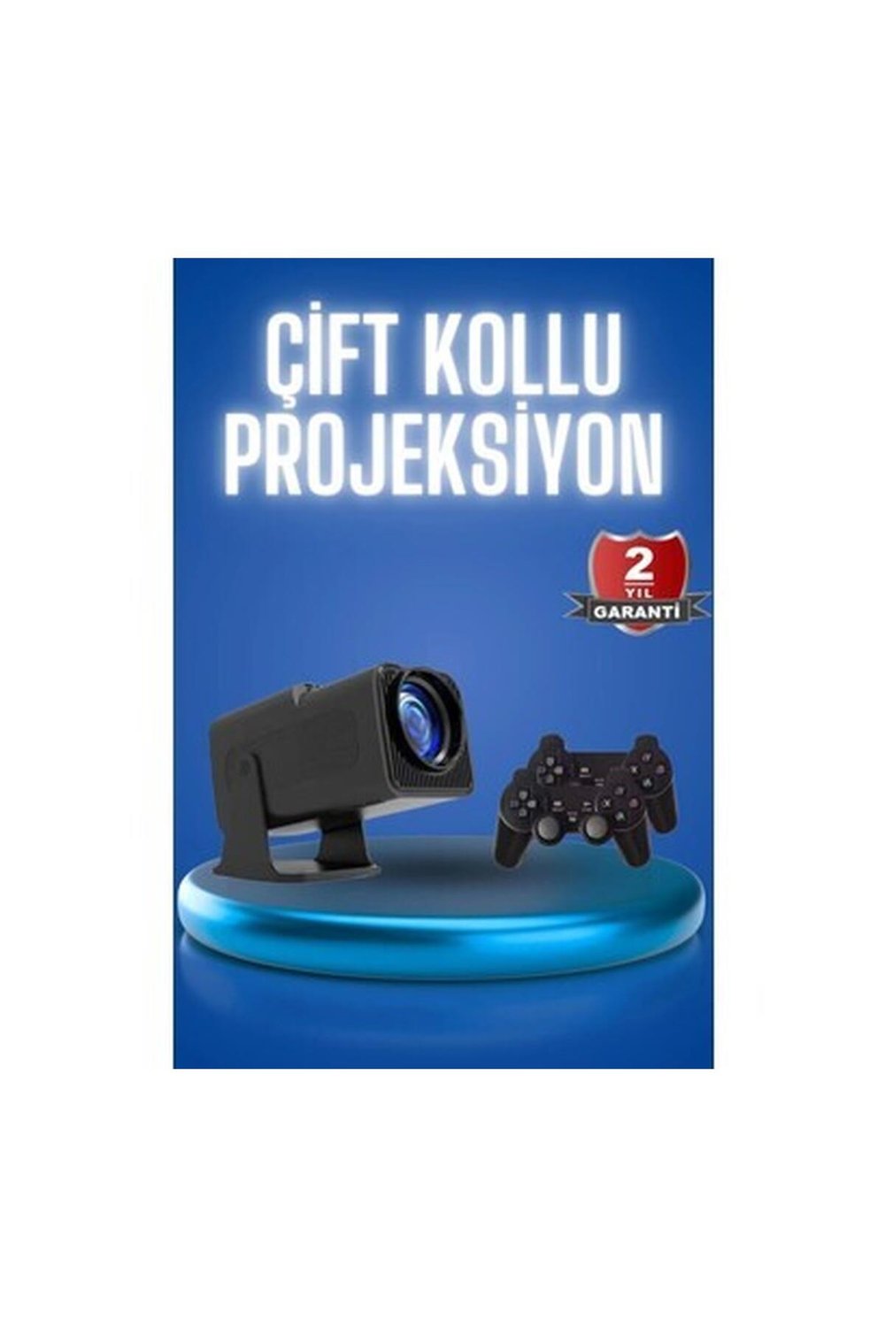 Android Projeksiyon Siyah Taşınabilir Sinema Projektörü 4K 1080P Ev Sineması Bluetooth