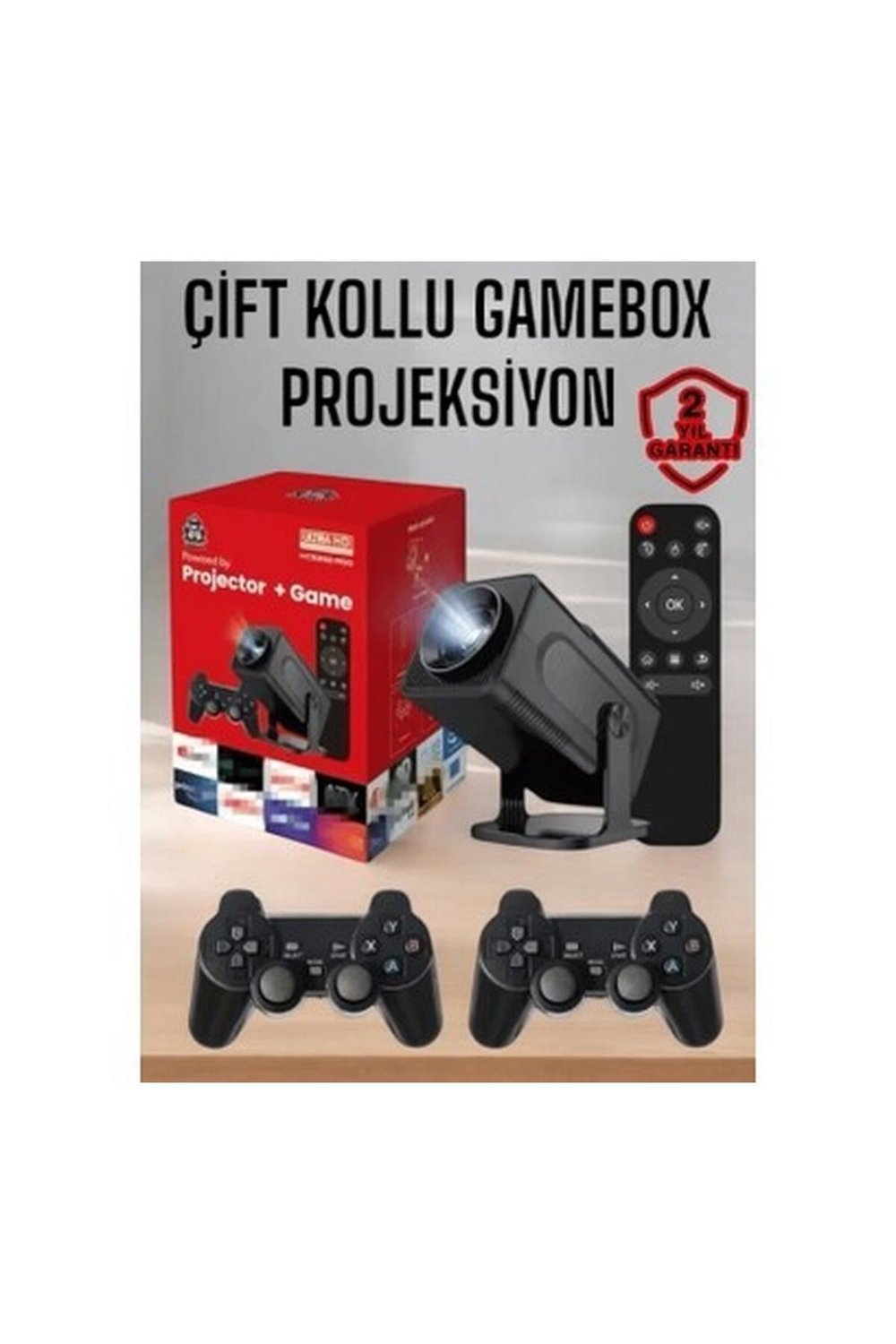 Android Projeksiyon ve Çift Kollu Game Box