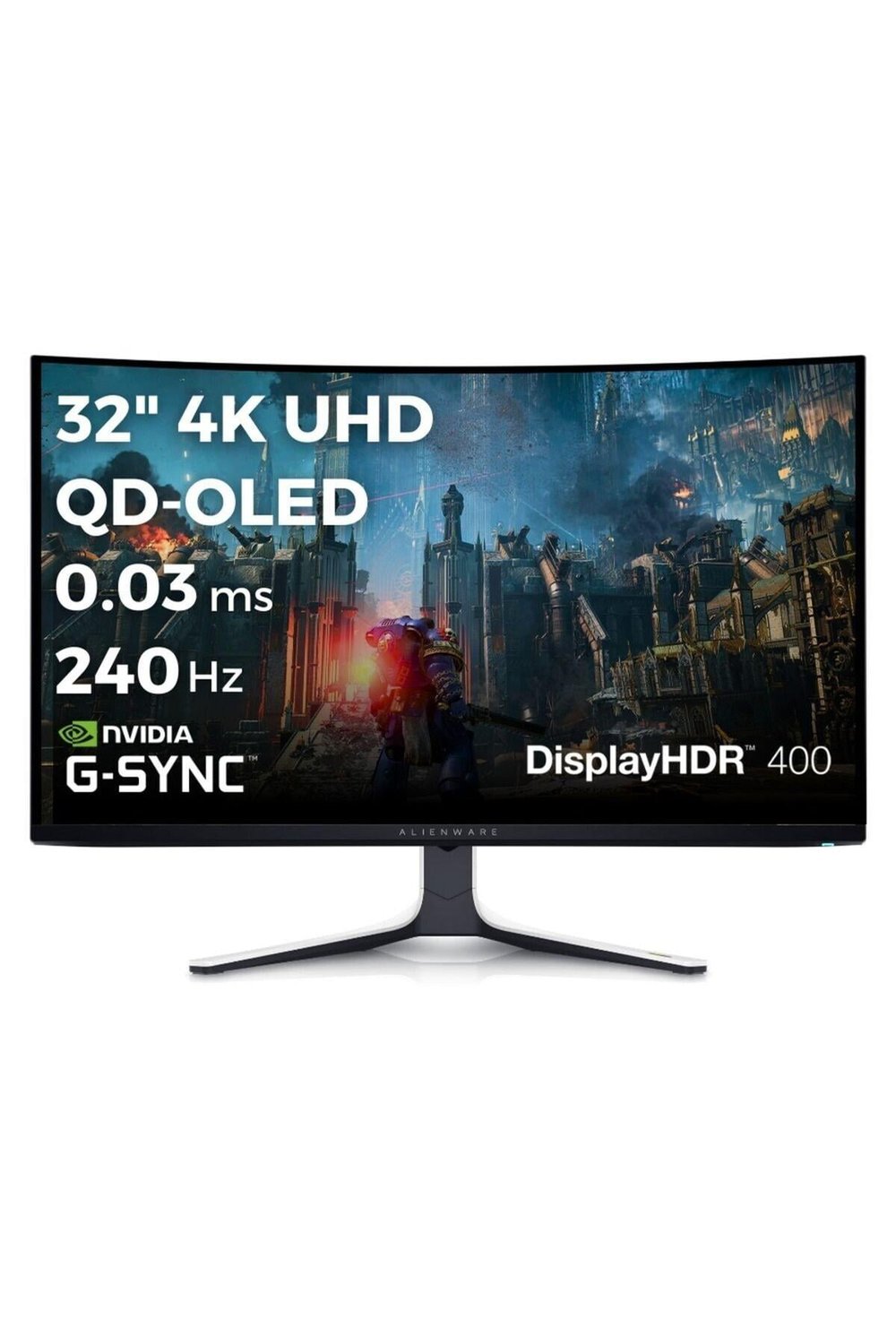 Dell Alienware AW3225QF  3840X2160 240Hz 0.03 Ms 32 4K UHD HDMI Dp Type-C Hdr 400 G-Sync Qd OLED Gaming Monitor