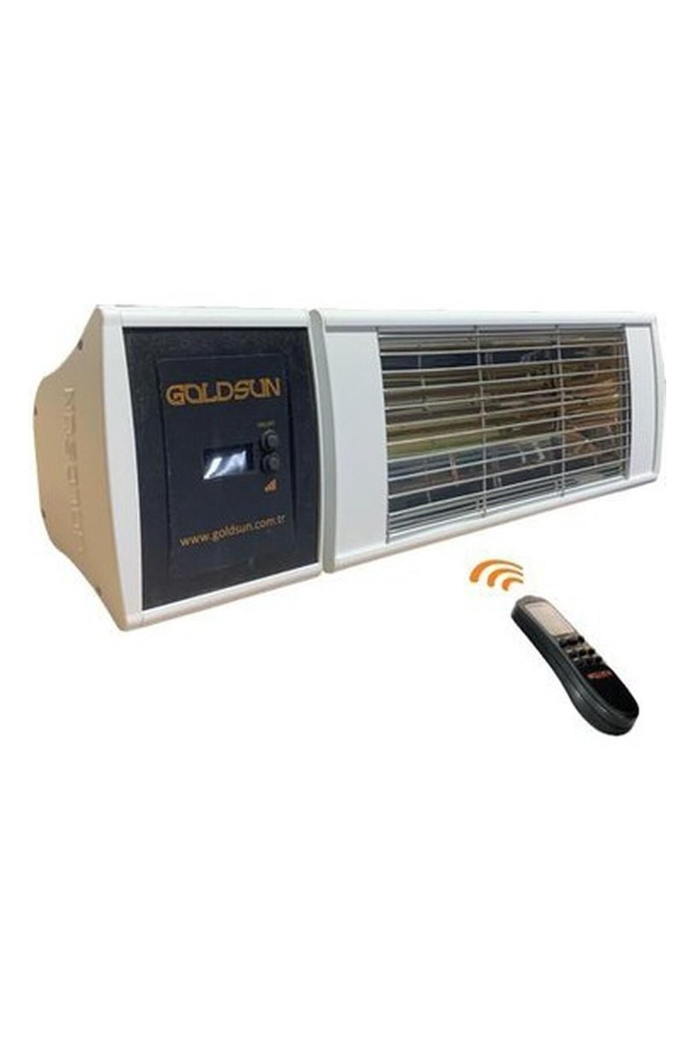 Goldsun Supra Plus 2000 W Kumandalı Kademeli Suya Dayanıklı Elektrikli Beyaz Renkli Dış Ortam Isıtıcısı