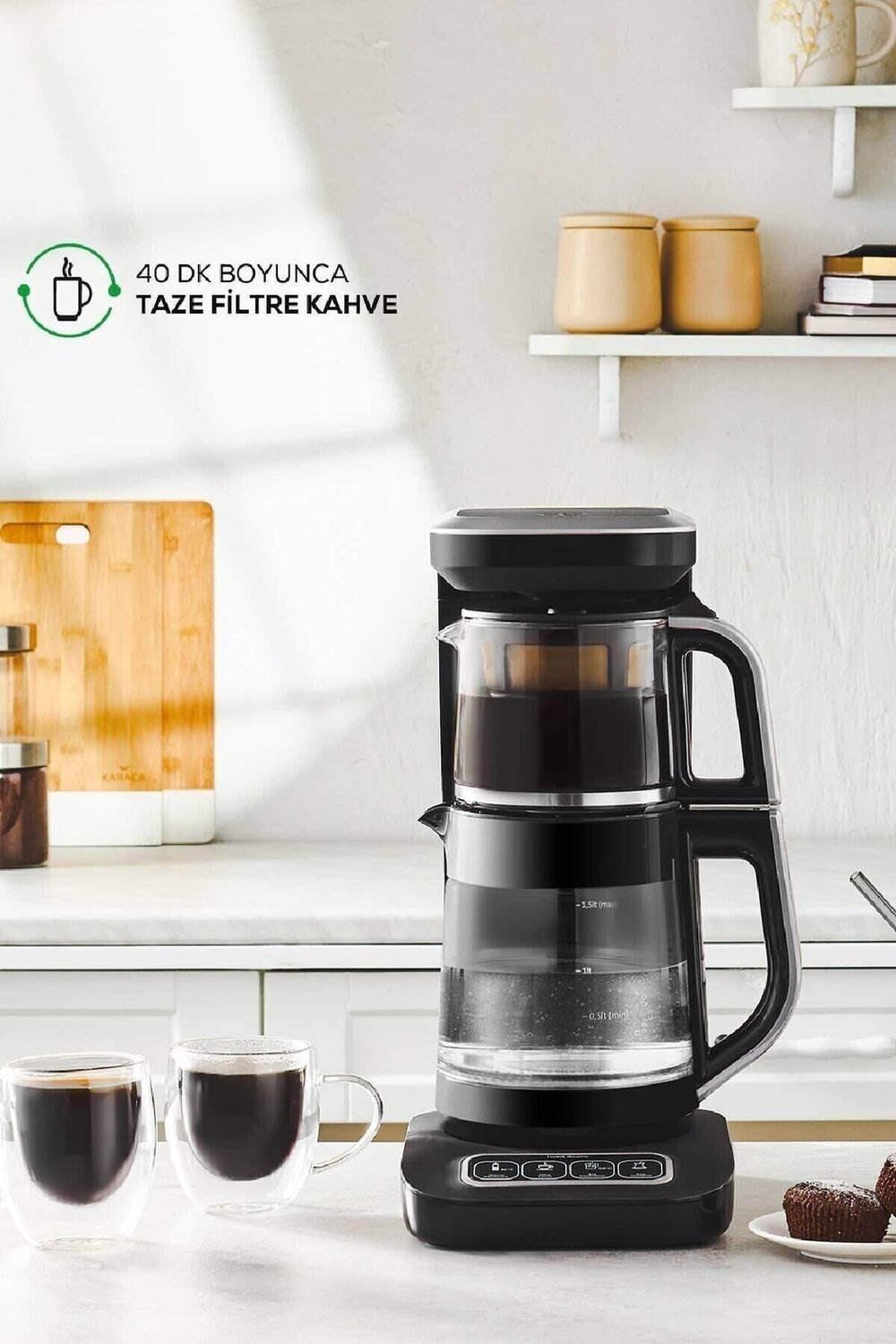 Karaca Robotea Pro Connect 4 In 1 Konuşan Cam Çay Makinesi Silver