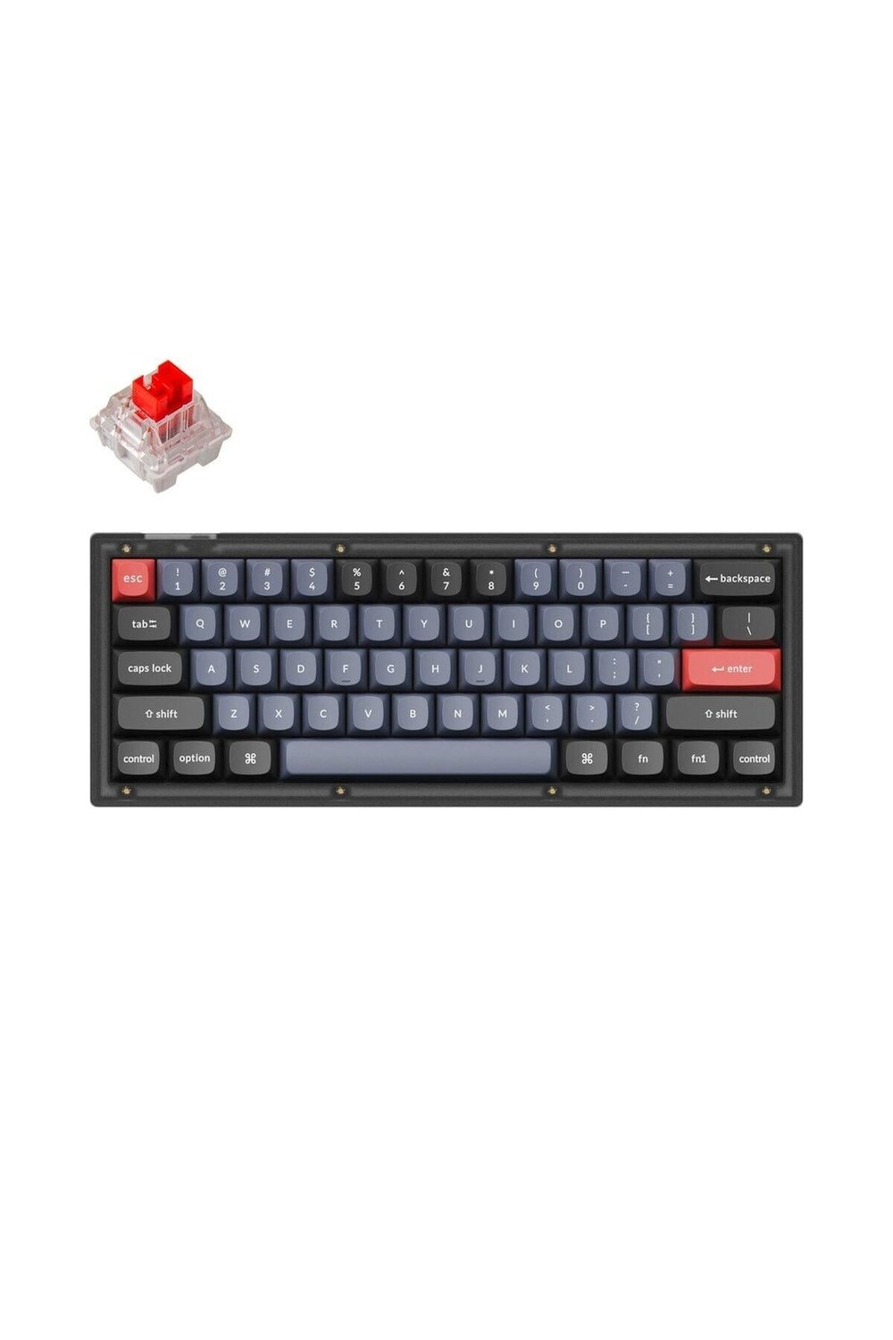 Keychron V4 Qmk Custom - Keychron K Pro Red Switch -Rgb- Hot Swap - Mechanical Keyboard Full Assembled -Frosted Black