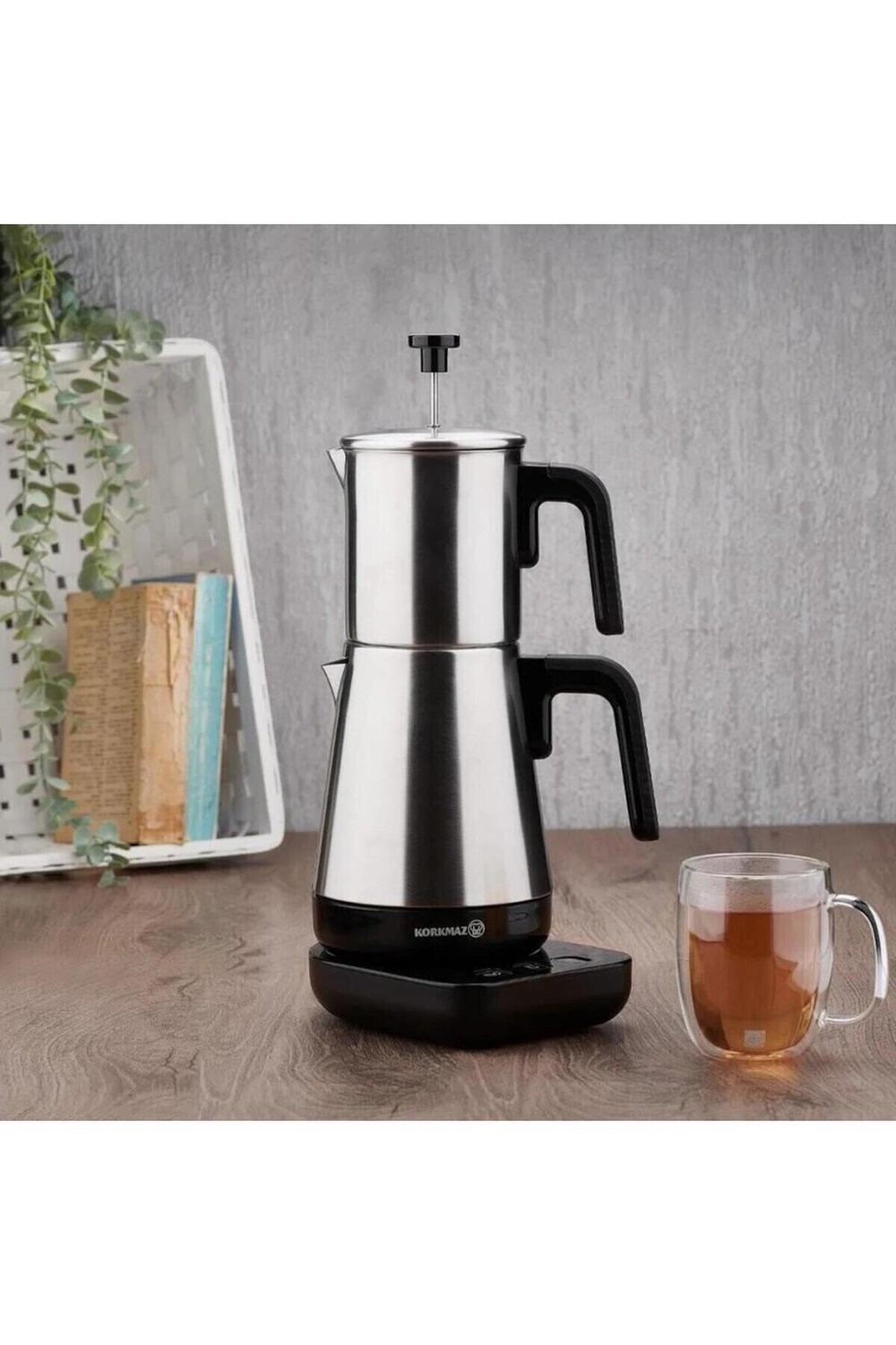Korkmaz Moderna Elektrikli Çaydanlık SiyahSatin 1.3 lt A850