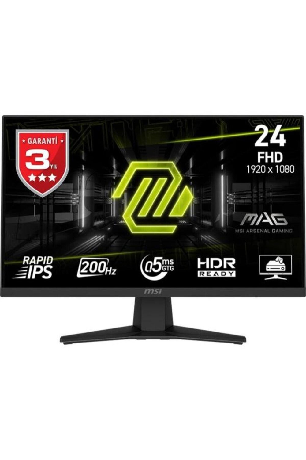 MSI Mag 244F 23.8 inç 200Hz 0.5ms Full HD FreeSync Premium Rapid IPS Gaming Monitör