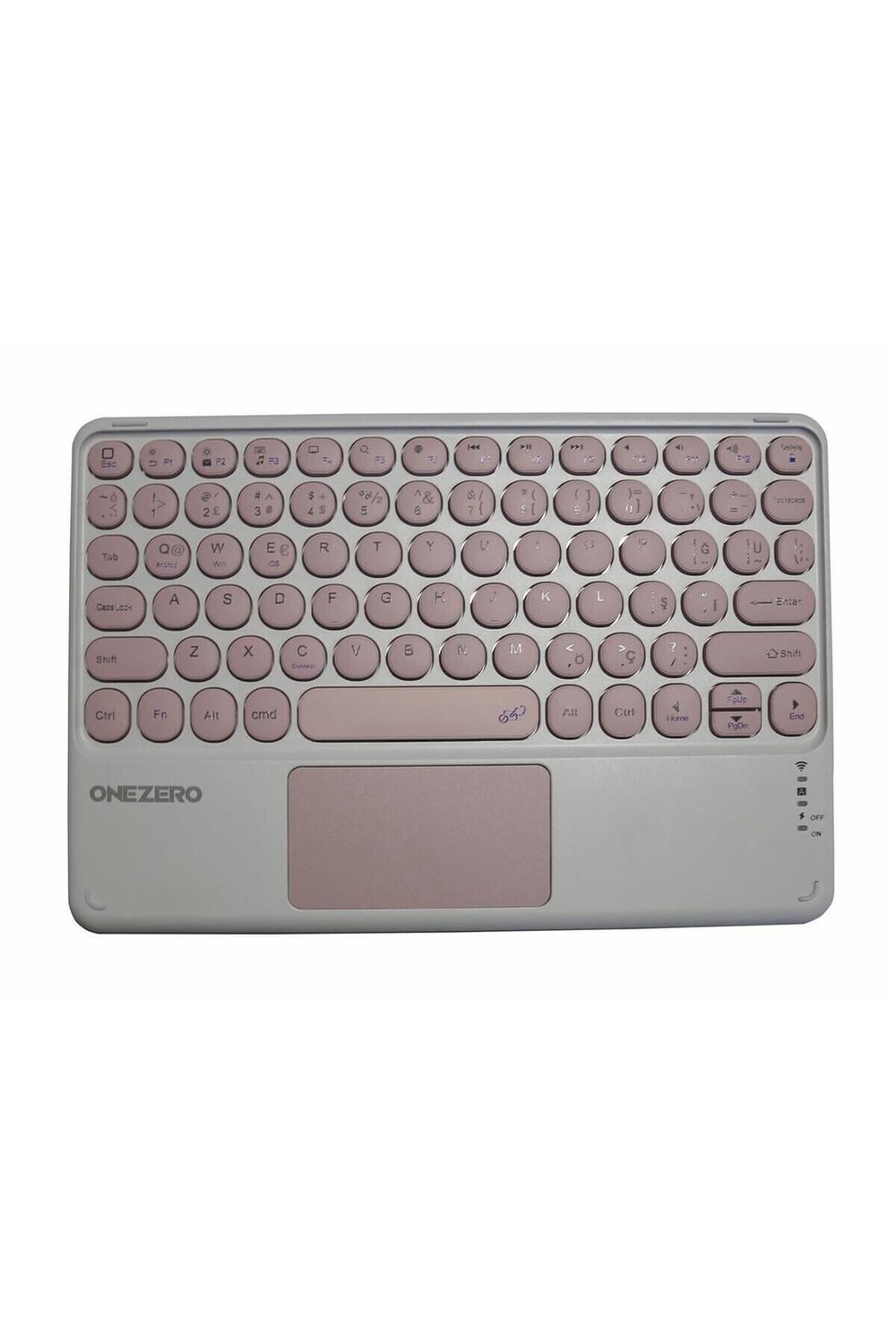 Onezero NO:102 Pembe Bluetooth Touch Pad Li Klavye Slim